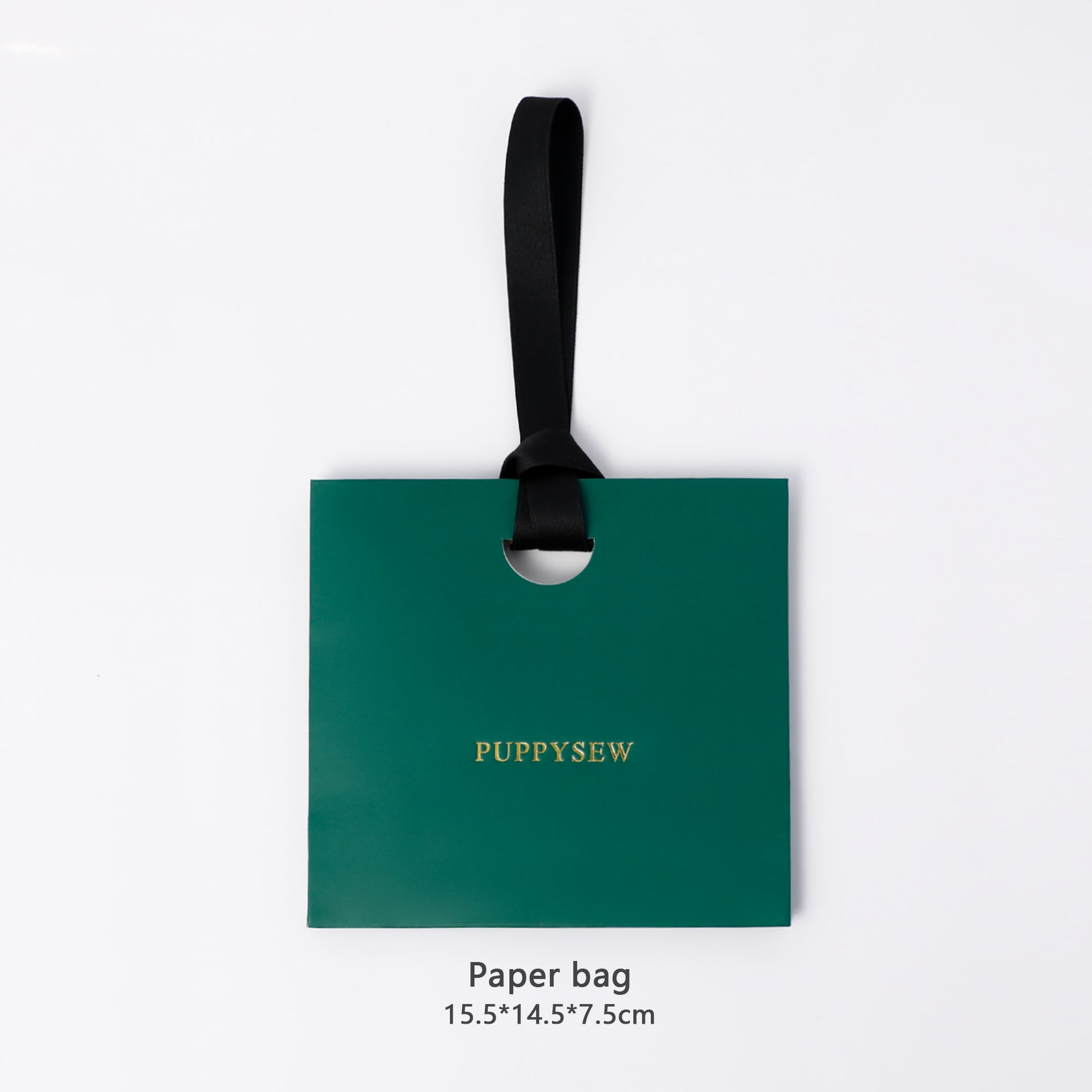 High-end satin ribbon paper bags, logo printing available, ideal for boutique packaging and wedding gifts.-10