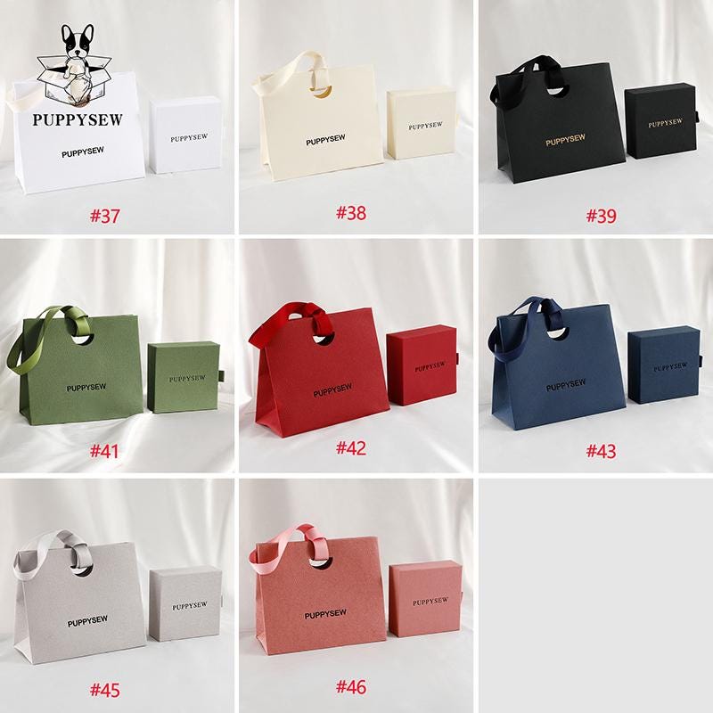 Customizable Jewelry Packaging Set, Paper Box, Bag, Polishing Cloth-10