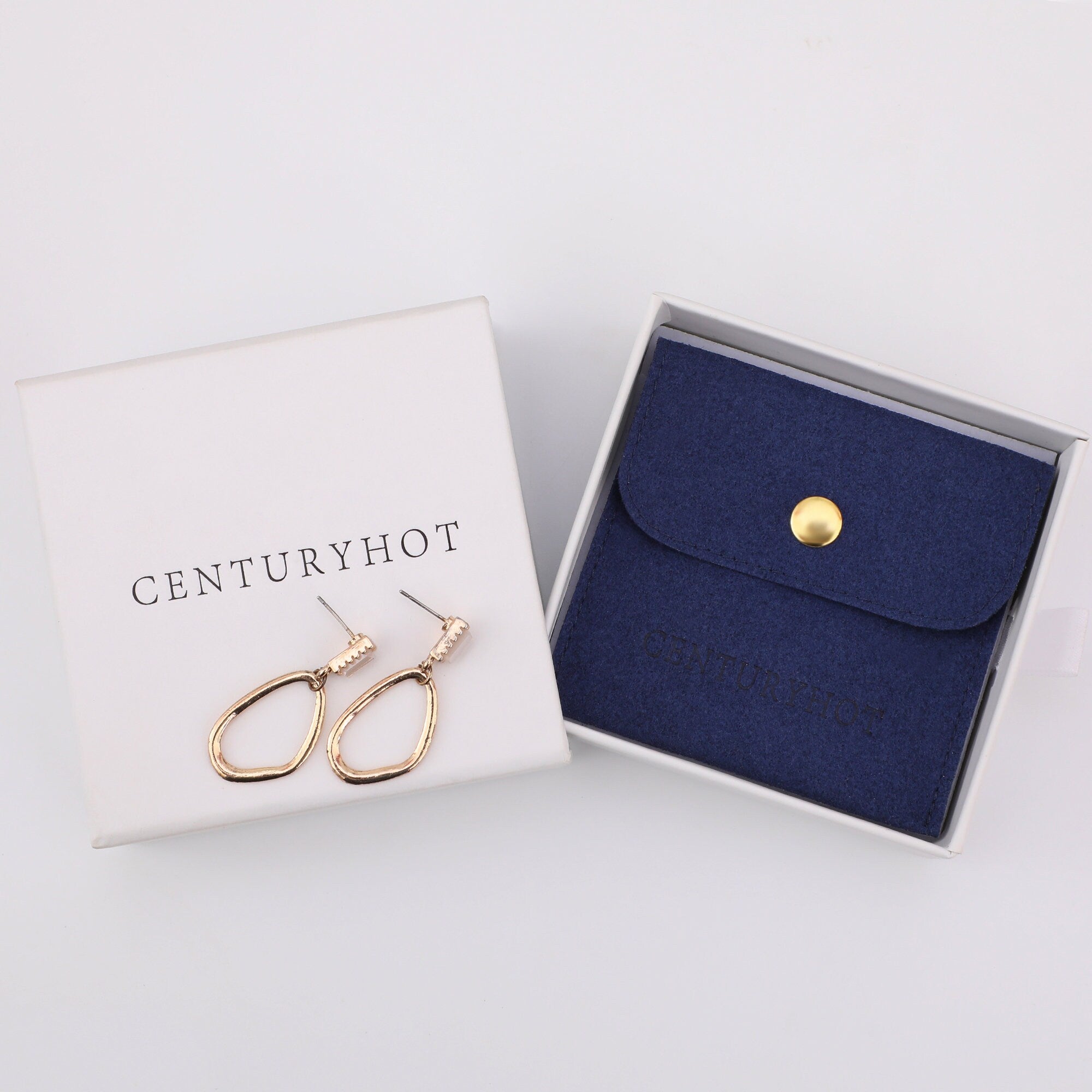Custom Logo Jewelry Box with Suede Pouch, Bulk Packaging-zoom-8