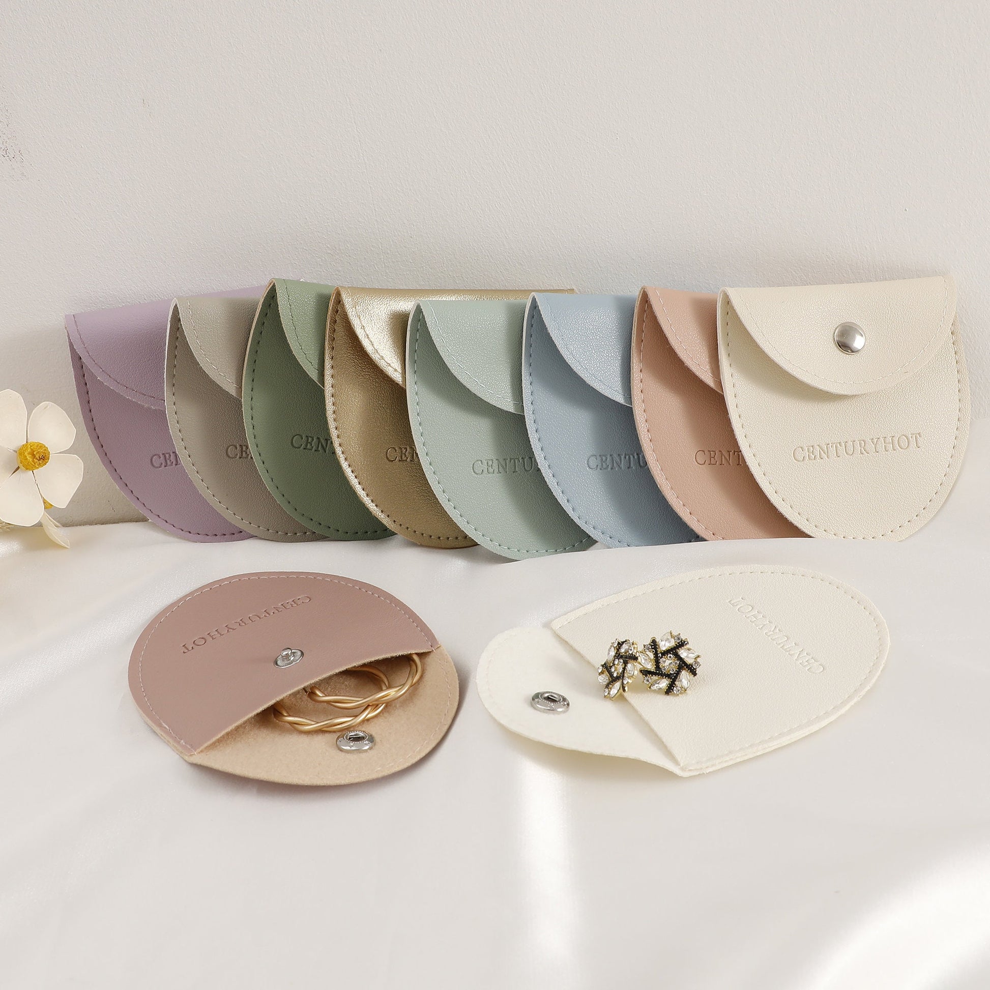 Personalized Faux Leather Jewelry Bag with Logo, Custom Packaging-4