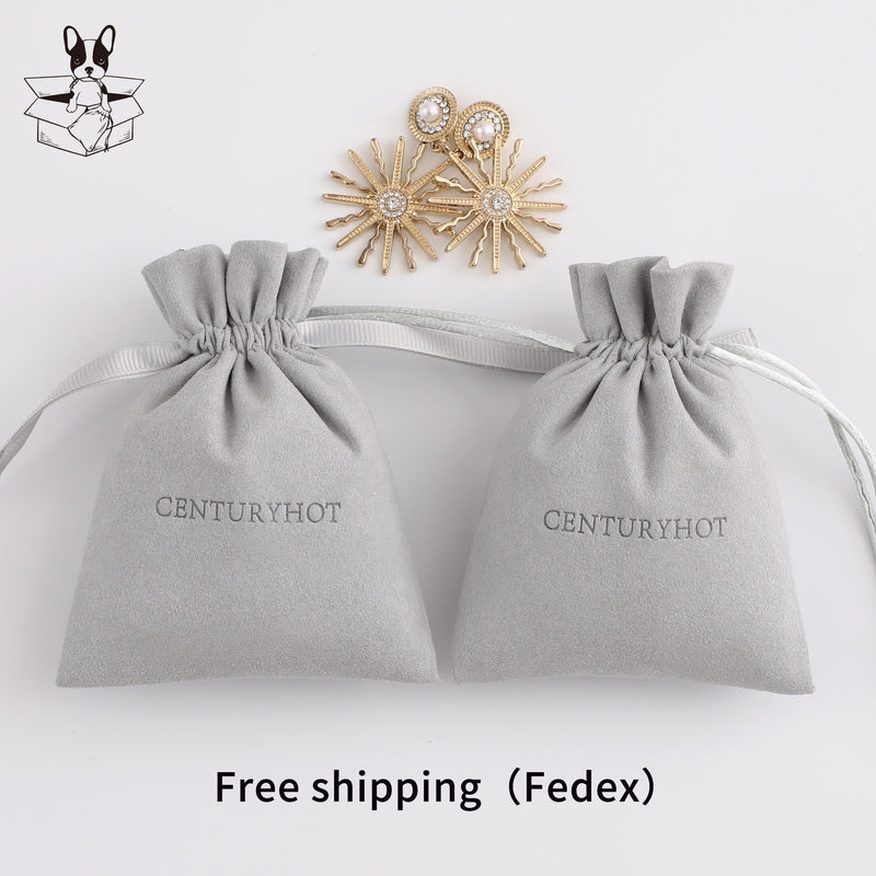 Custom Logo Microfiber Drawstring Bags, Personalized Jewelry Packaging-zoom-