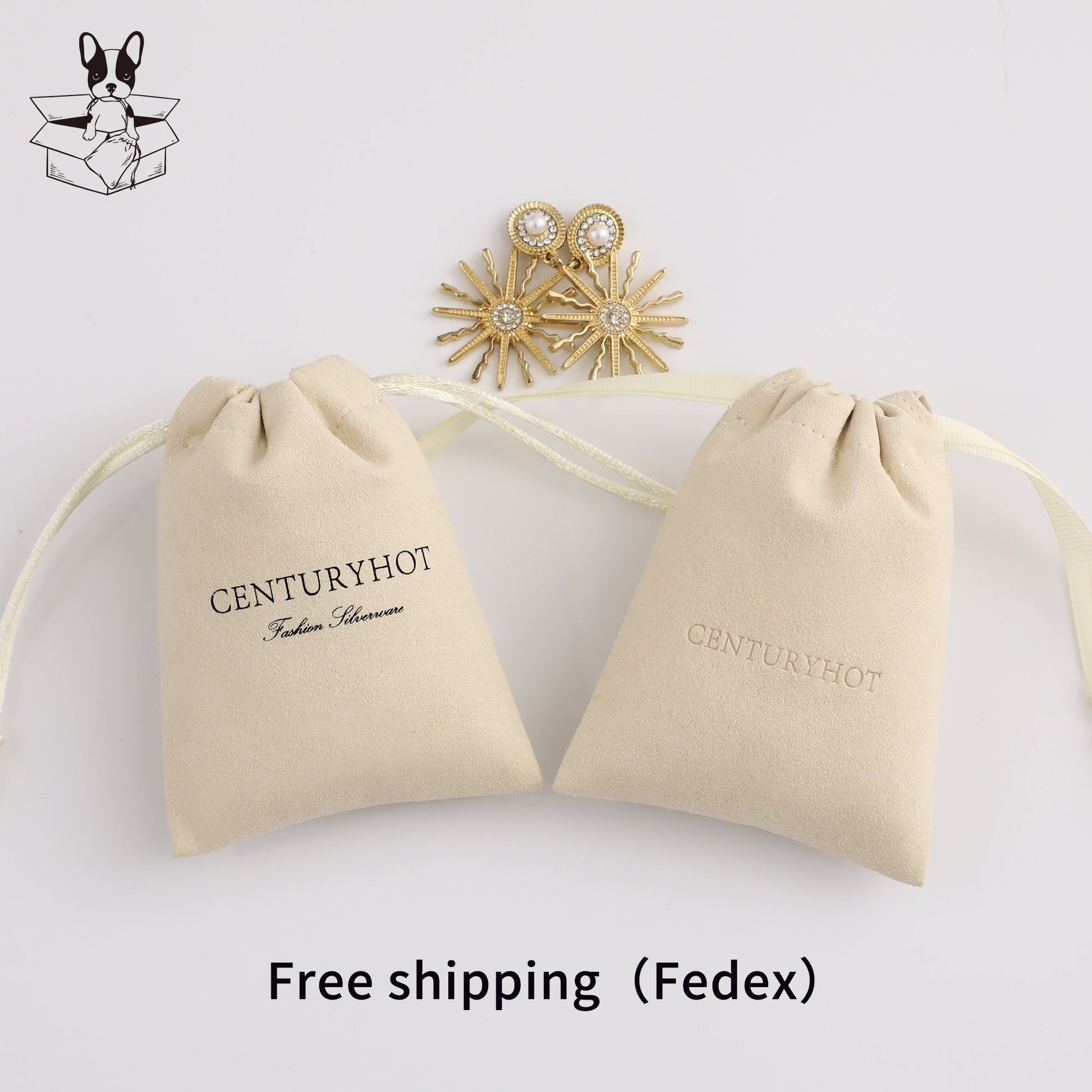 Personalized Microfiber Drawstring Bag, Custom Logo Jewelry Packaging-3