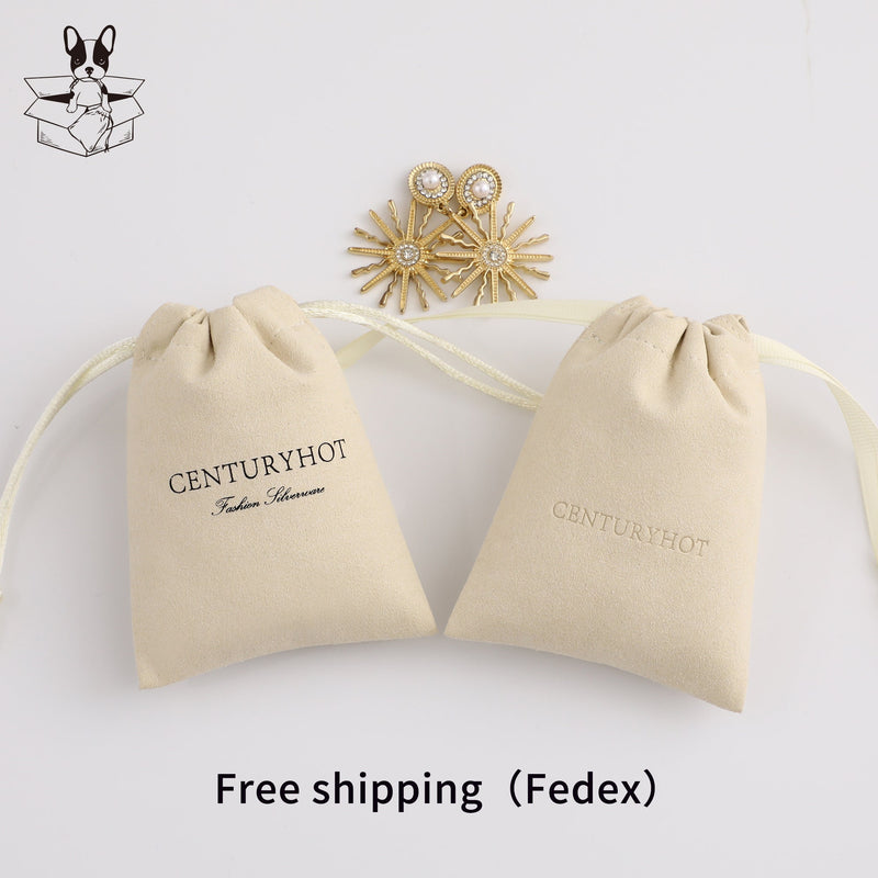 Personalized Microfiber Drawstring Bag, Custom Logo Jewelry Packaging-zoom-