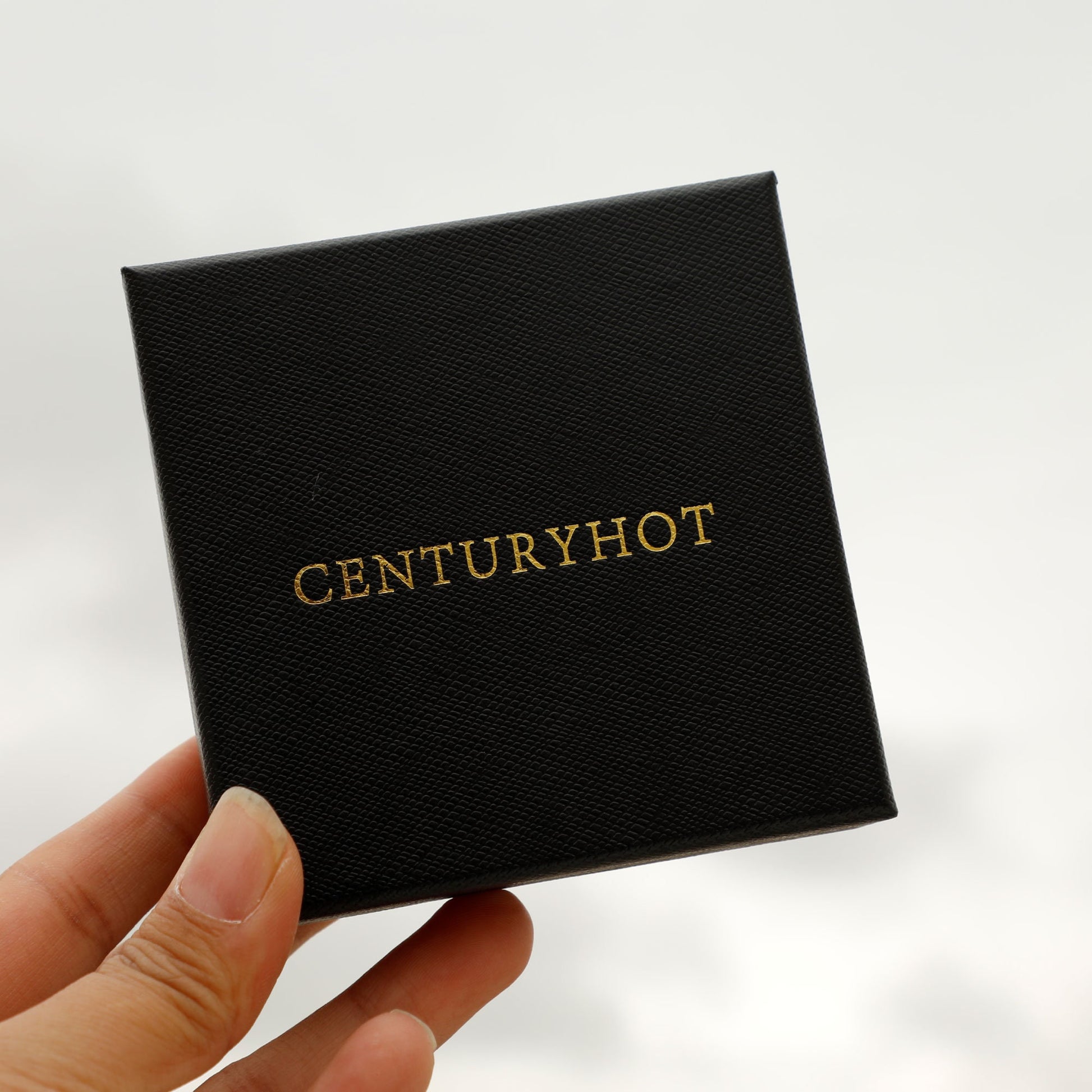50 Pcs Black Jewelry Box, Custom Logo Packaging (9x9x3.2cm)-2
