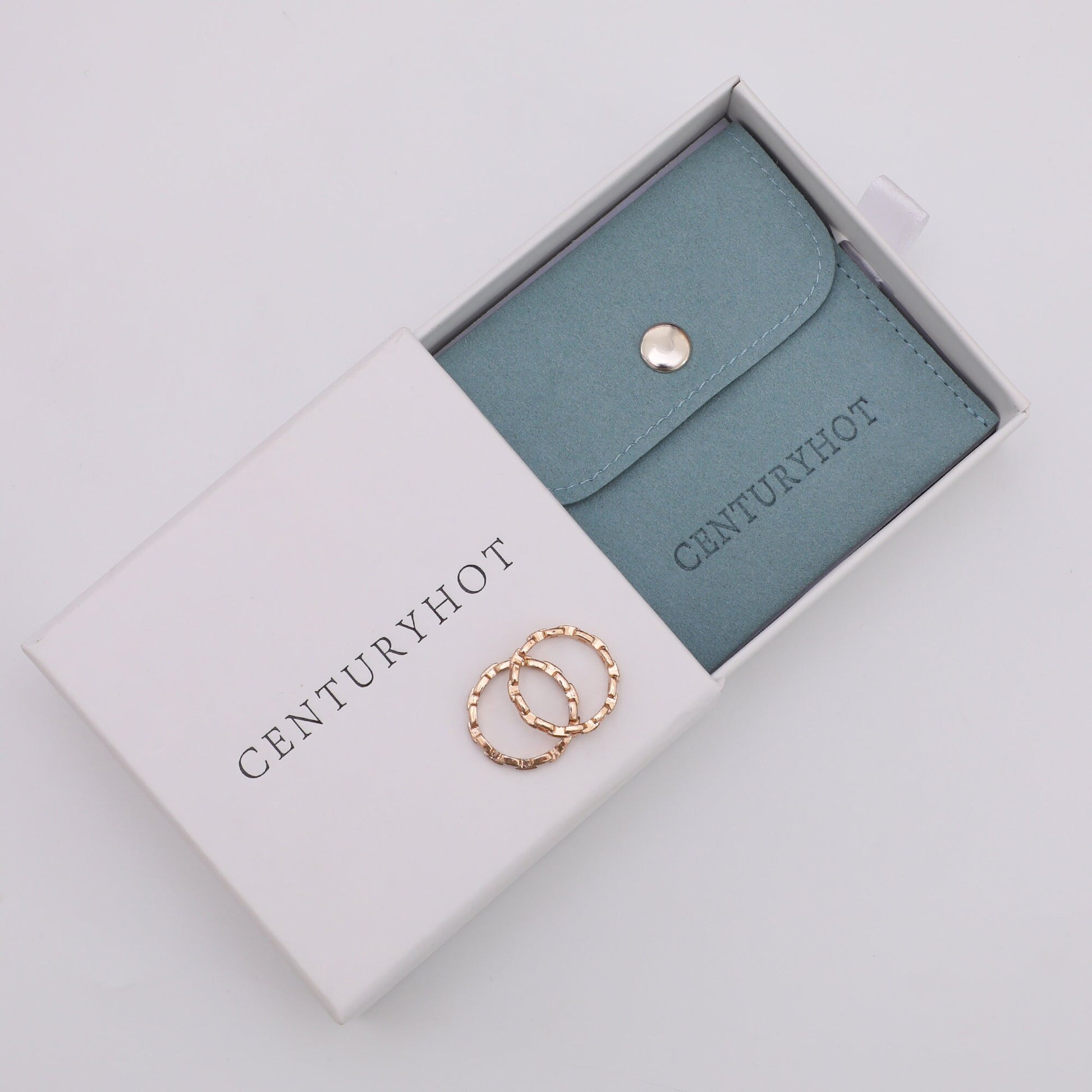 Custom Logo Jewelry Box with Suede Pouch, Bulk Packaging-10