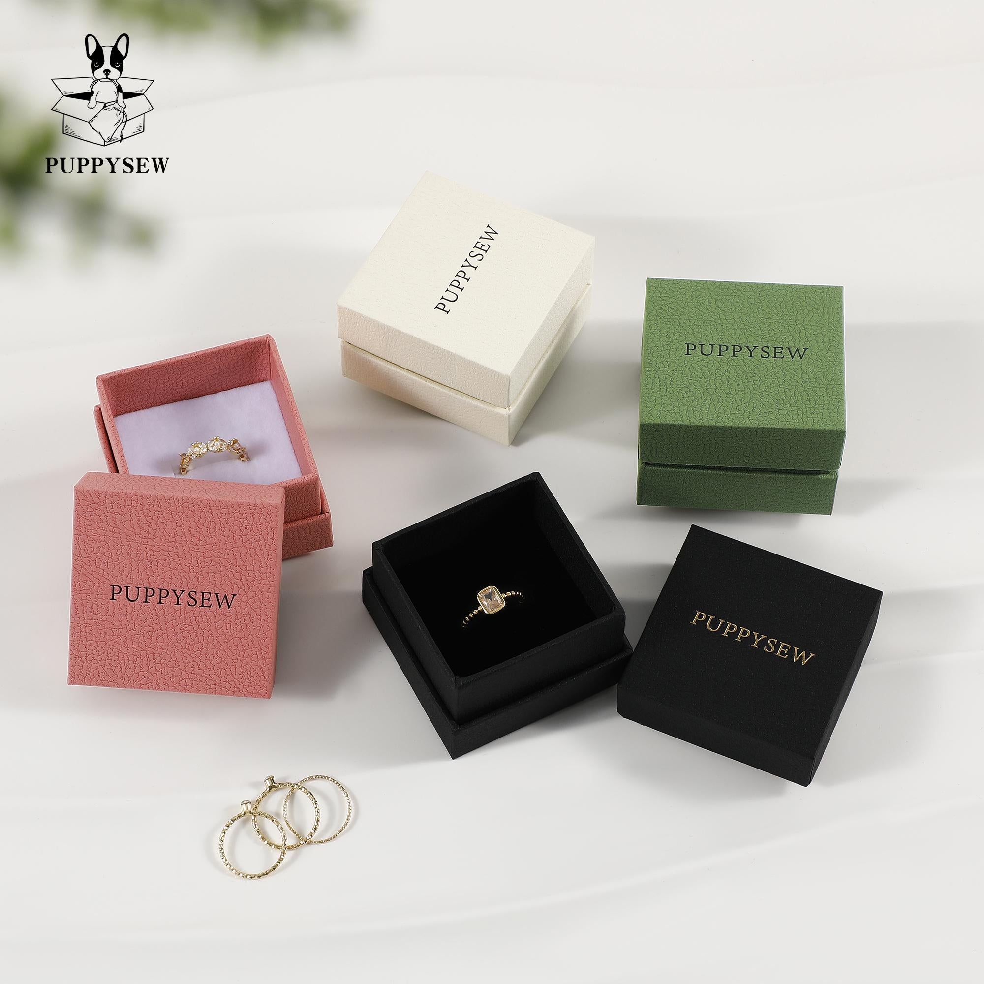 Customizable Jewelry Gift Box, Ring Earring Watch Box (6x6x4cm)-zoom-3