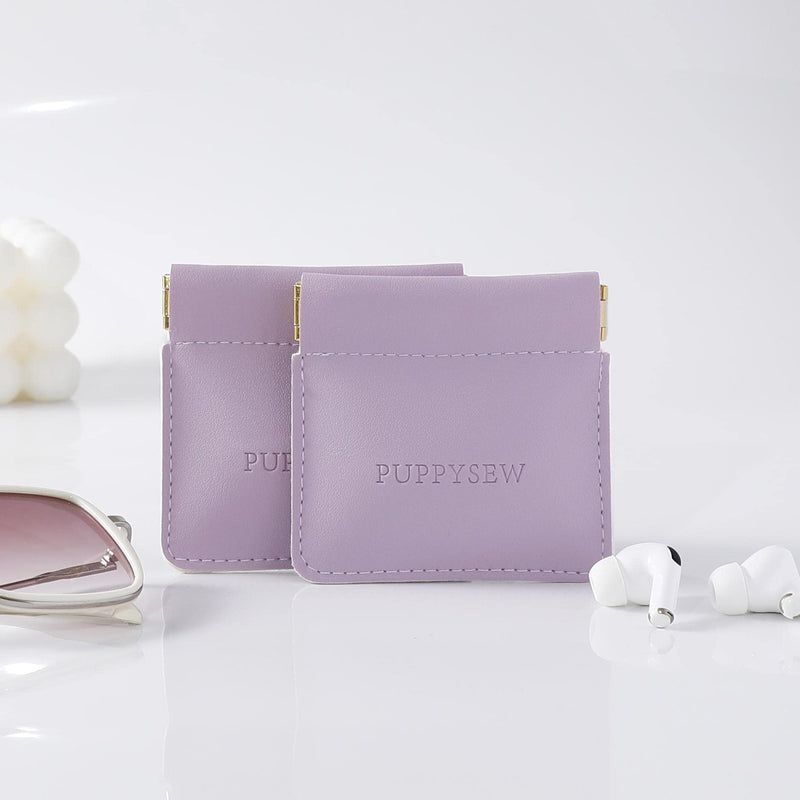 Custom Leather Jewelry Pouch, Snap Closure, Personalized Logo-zoom-
