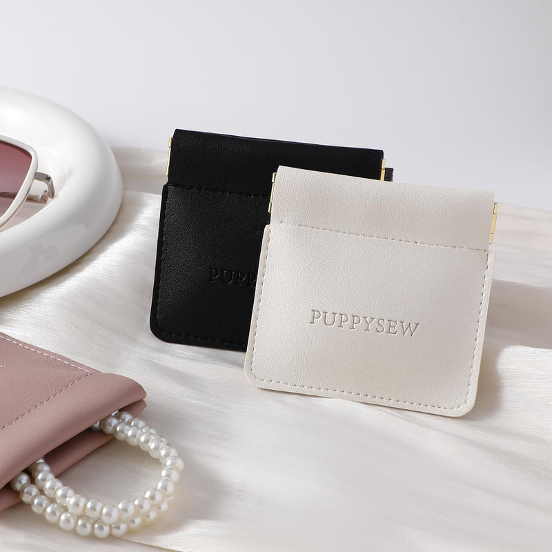 Custom Leather Jewelry Pouch, Snap Closure, Personalized Logo-zoom-