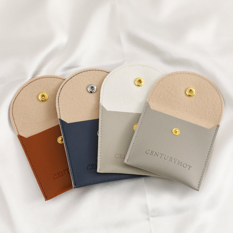 Custom Faux Leather Jewelry Bags with Logo, Personalized Gift Bags-zoom-