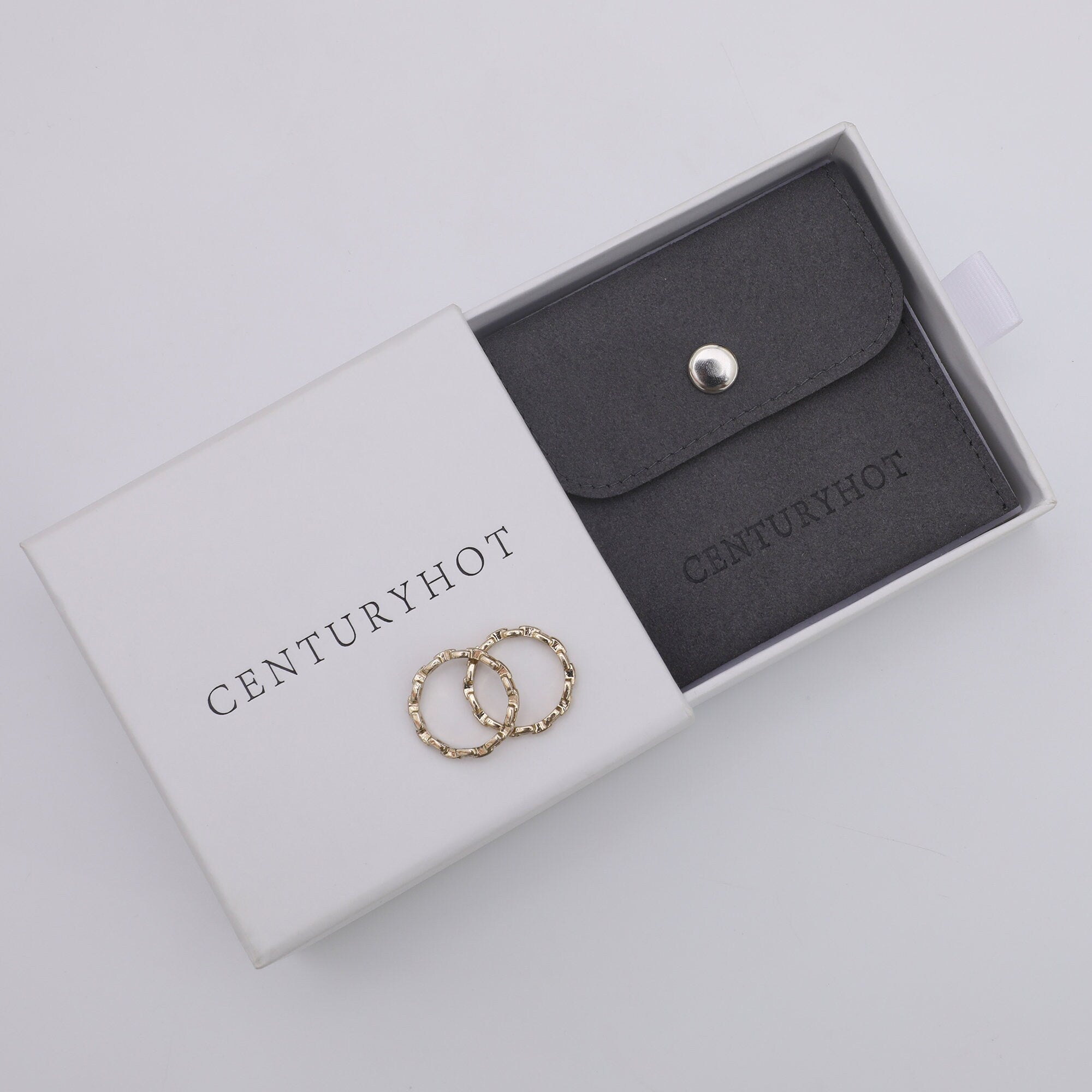 Custom Logo Jewelry Box with Suede Pouch, Bulk Packaging-zoom-9