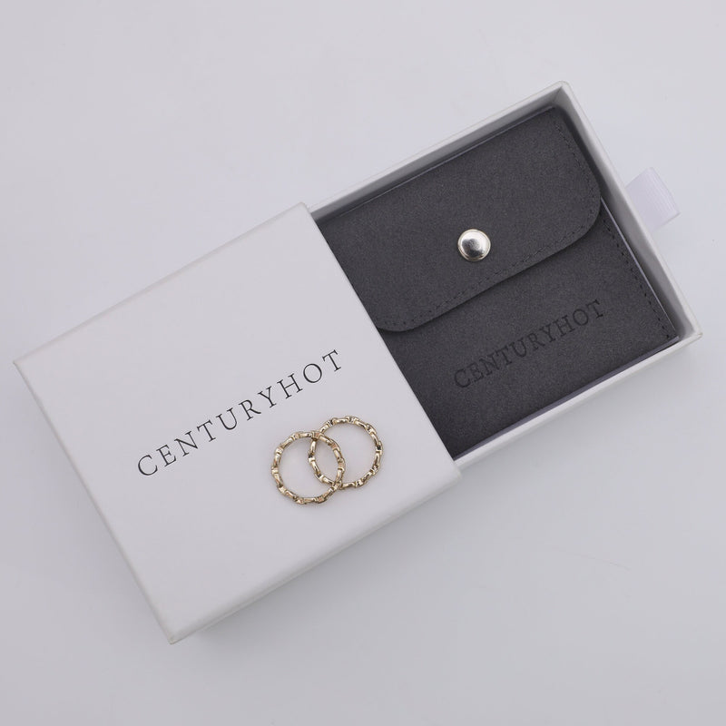 Custom Logo Jewelry Box with Suede Pouch, Bulk Packaging-zoom-