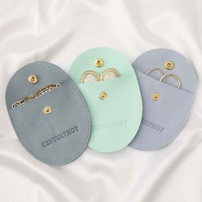 Personalized Embossed Microfiber Jewelry Bags, Custom Logo Packaging-zoom-