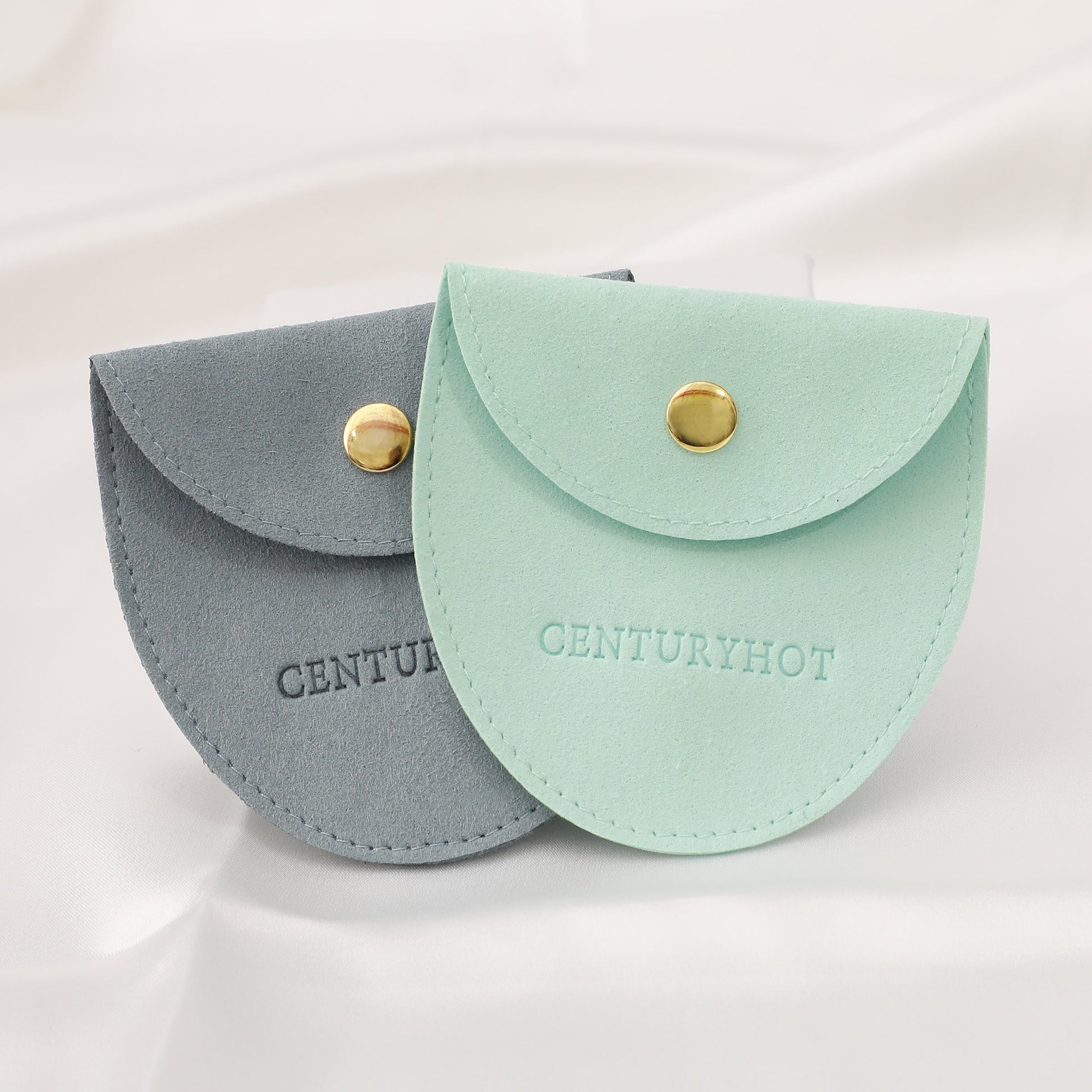 Personalized Embossed Microfiber Jewelry Bags, Custom Logo Packaging-9