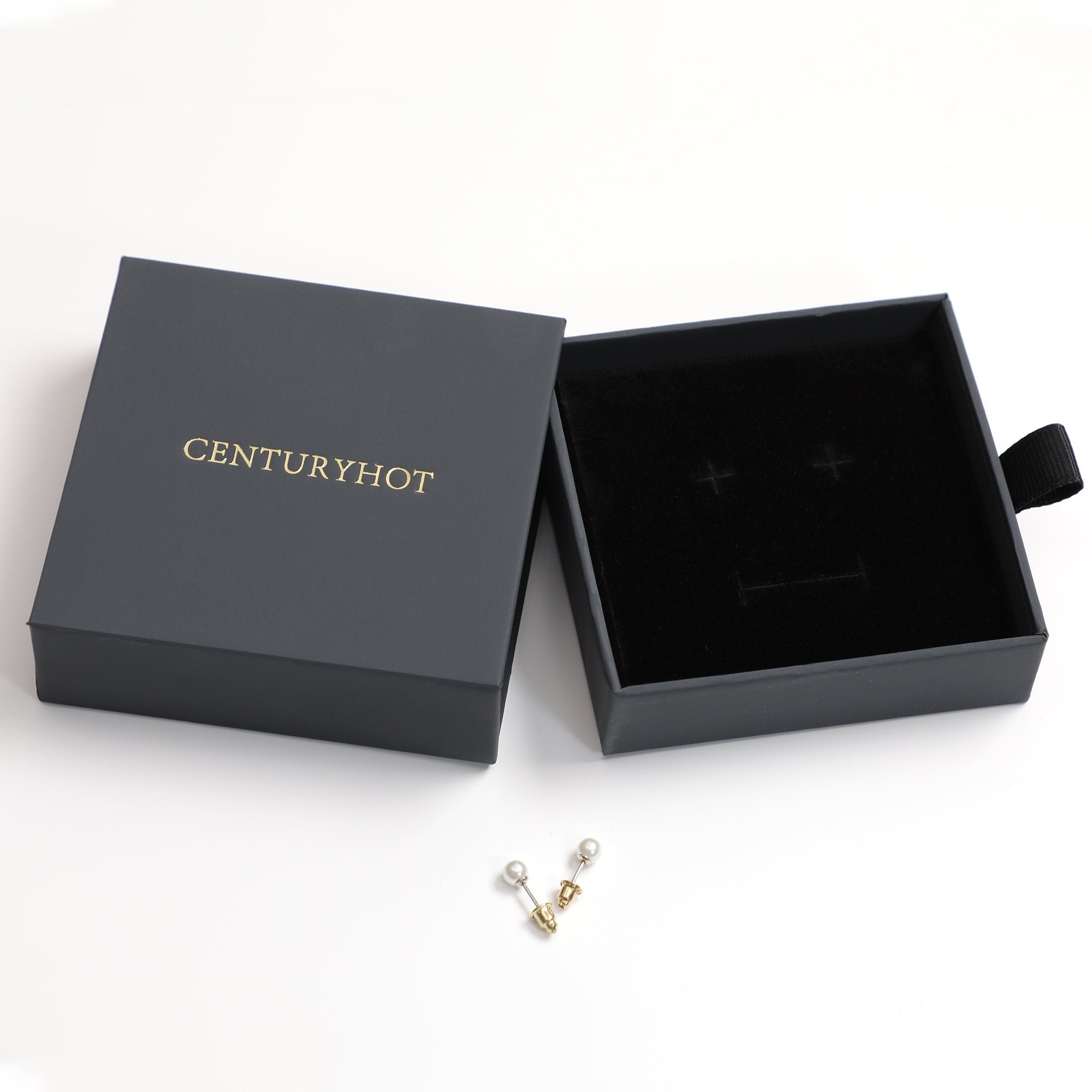 50 Gray Paper Jewelry Box with Sponge, Custom Logo-zoom-10