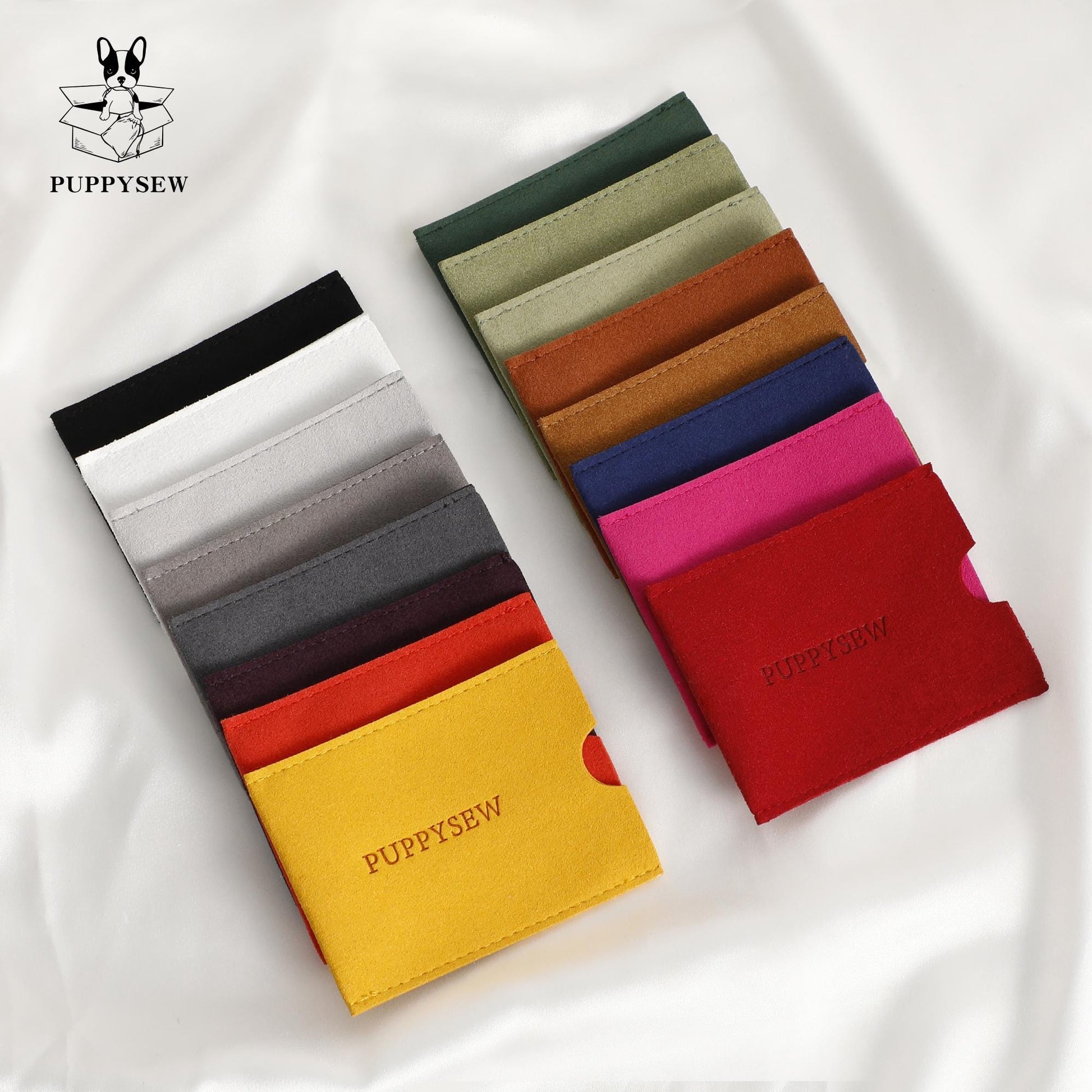 Personalized Microfiber Card Holder, Embossed Logo (50pcs)-3
