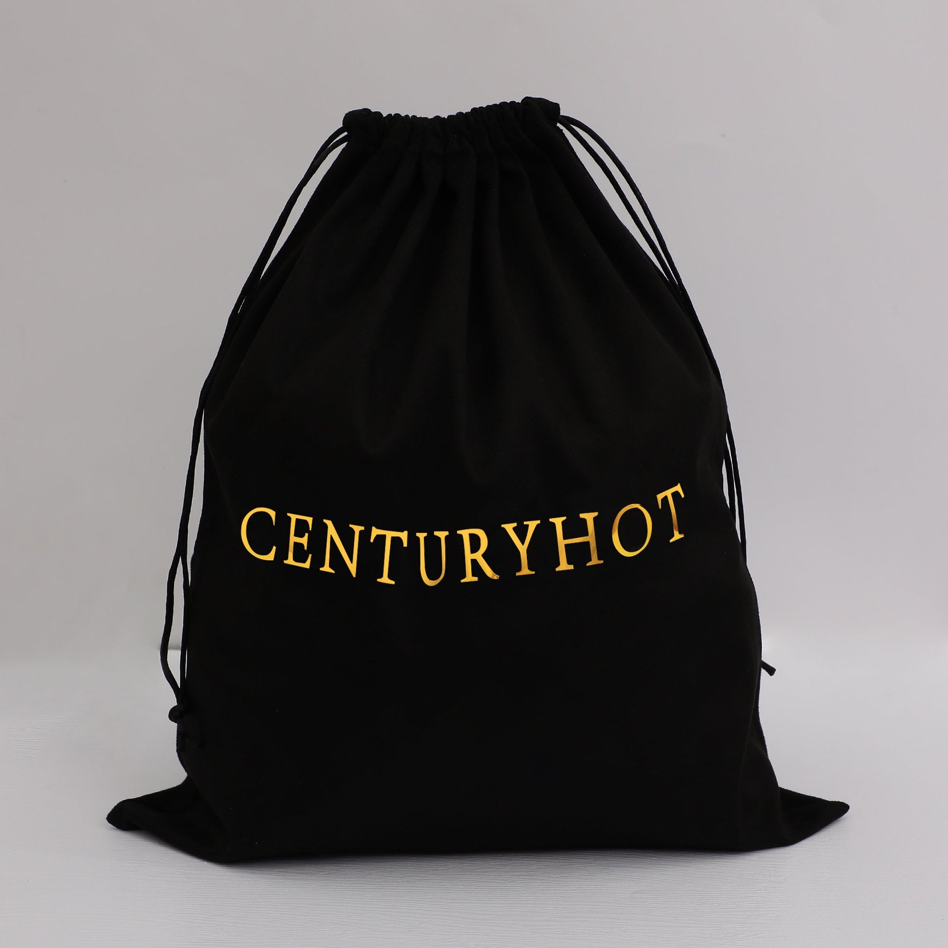 Custom Logo Black Flannel Drawstring Bags - Chic Jewelry Packaging-5