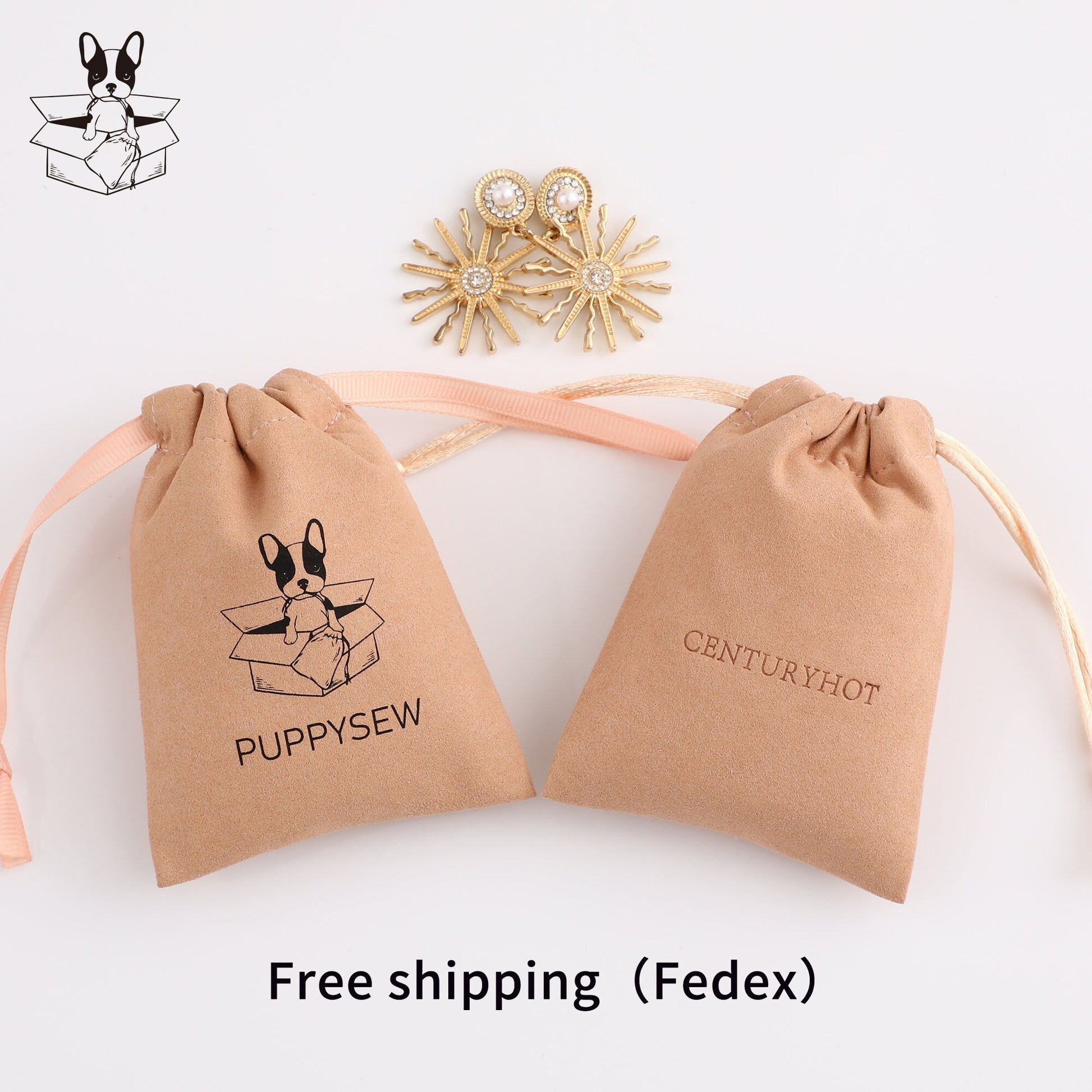 Personalized Microfiber Drawstring Bag, Custom Logo Jewelry Packaging-5