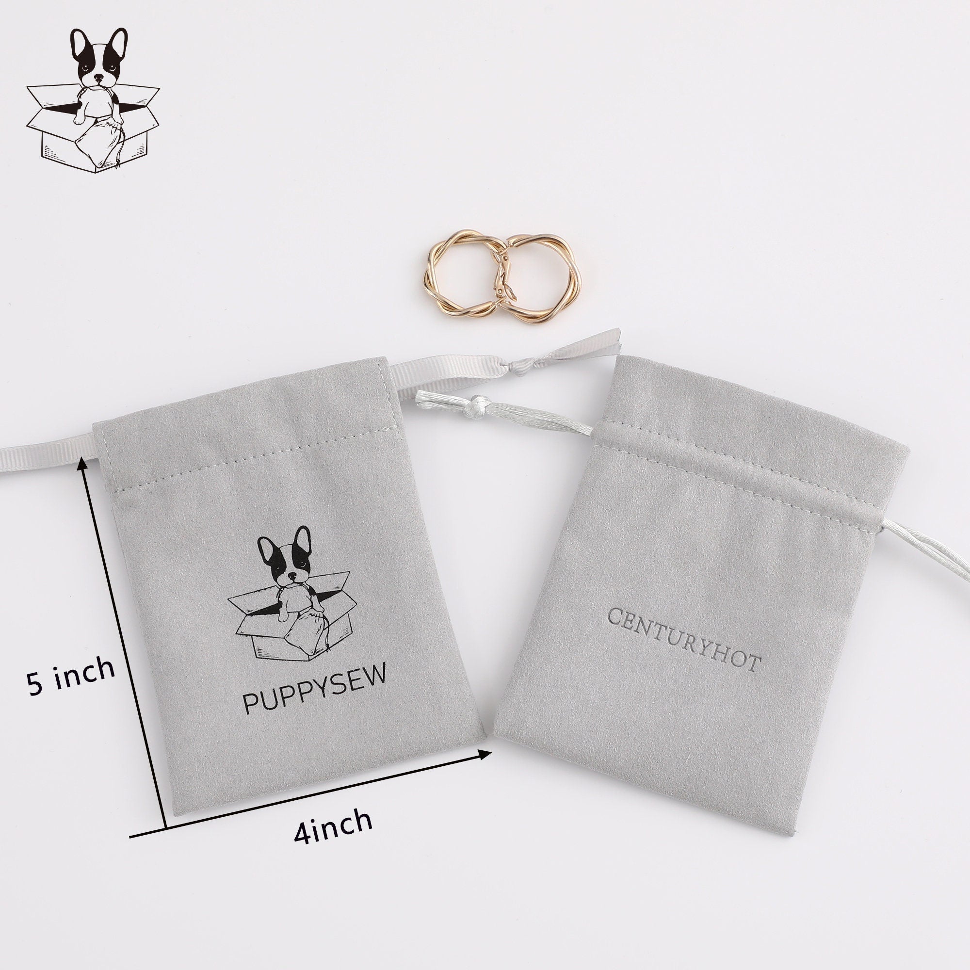 Custom Logo Microfiber Drawstring Bags, Personalized Jewelry Packaging-zoom-8