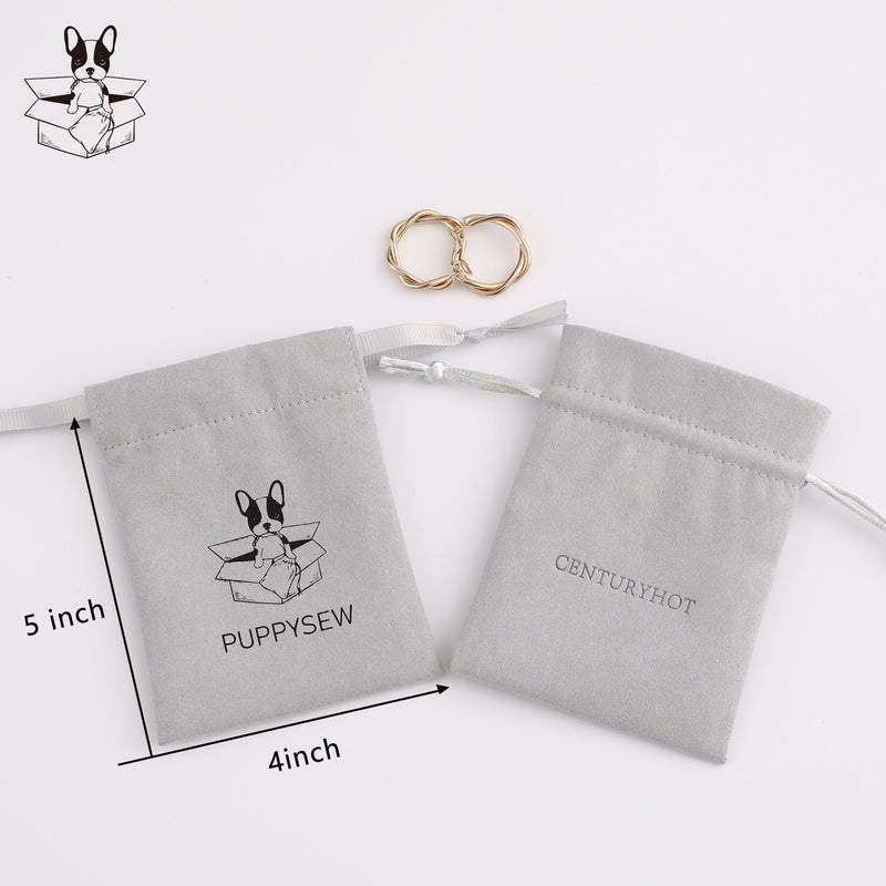 Custom Logo Microfiber Drawstring Bags, Personalized Jewelry Packaging-zoom-