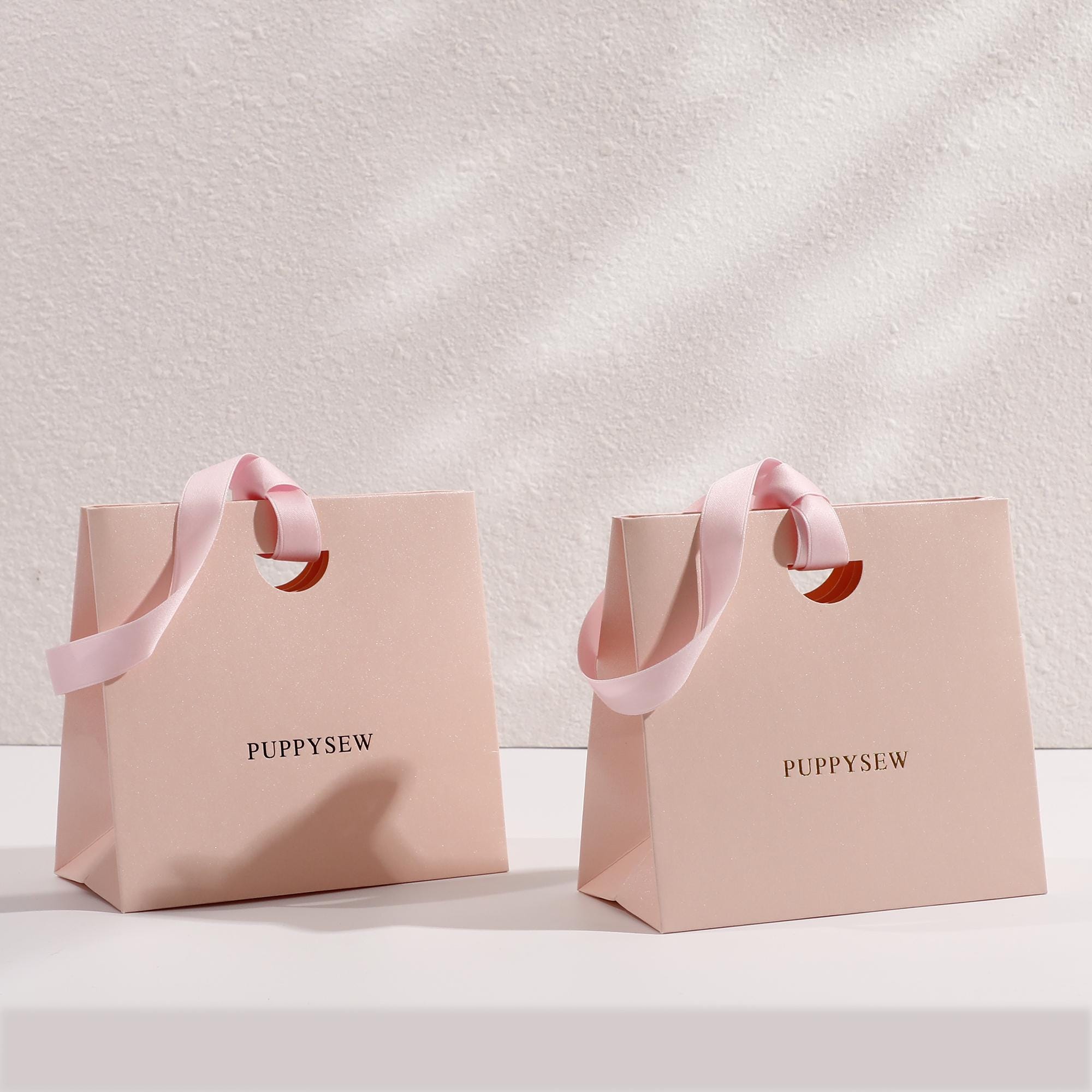 Personalized Paper Gift Bags with Ribbon, Custom Logo Packaging-zoom-4