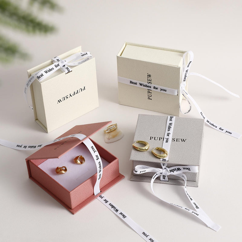 Luxury Magnetic Jewelry Box, Textured Cardboard Gift Box-zoom-