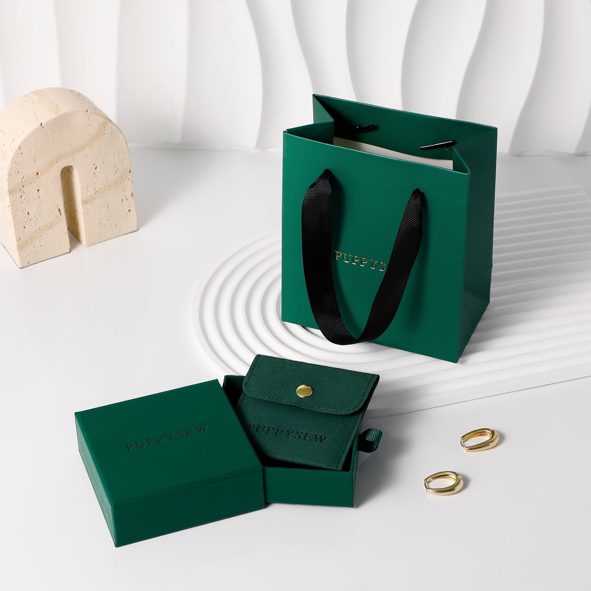 50 dark green custom logo paper shopping bags, customized packaging-6