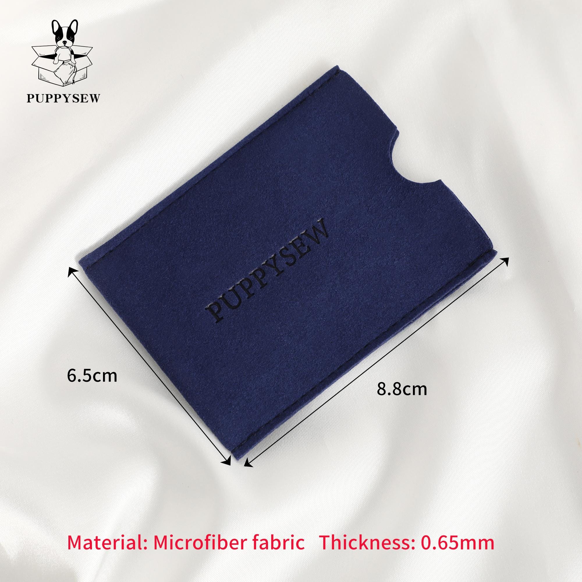 Personalized Microfiber Card Holder, Embossed Logo (50pcs)-zoom-9