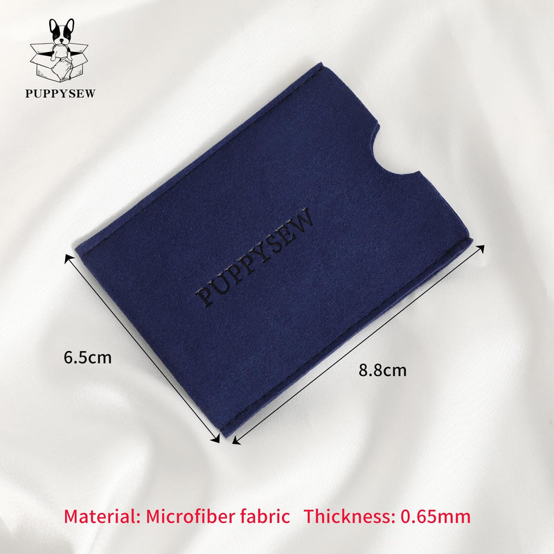 Personalized Microfiber Card Holder, Embossed Logo (50pcs)-zoom-