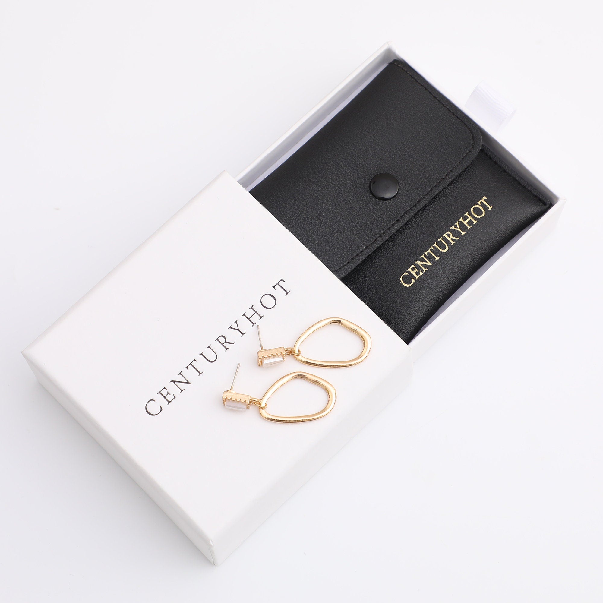 Customizable Logo Jewelry Box Set, Faux Leather Bag (50pcs)
