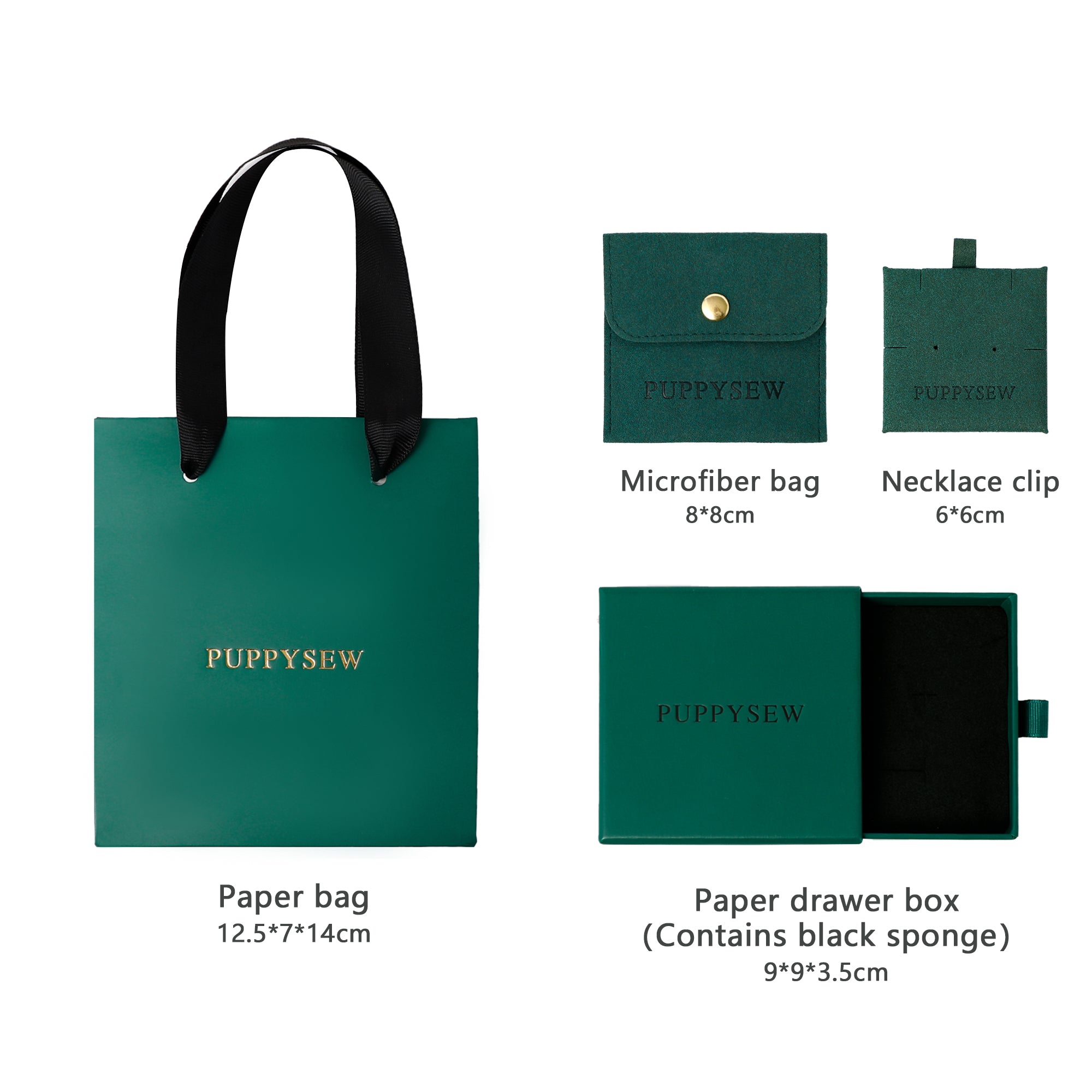 50 dark green custom logo paper shopping bags, customized packaging-zoom-10