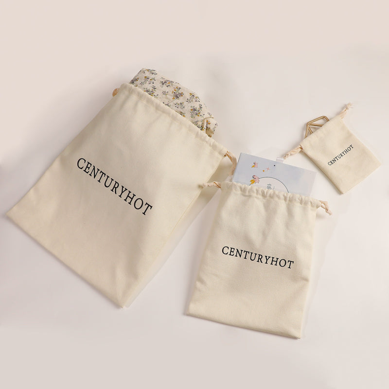 Custom Logo Cotton Drawstring Bag: Jewelry, Wedding Favor, Gift Sachet-zoom-