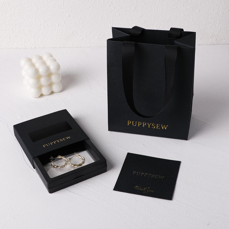 Custom Logo Jewelry Packaging Set | Floating PE Box, Gift Bag, Card (50 Sets)-zoom-