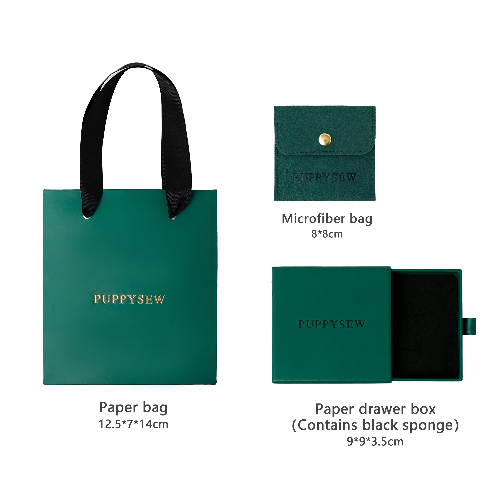 50 dark green custom logo paper shopping bags, customized packaging-zoom-9