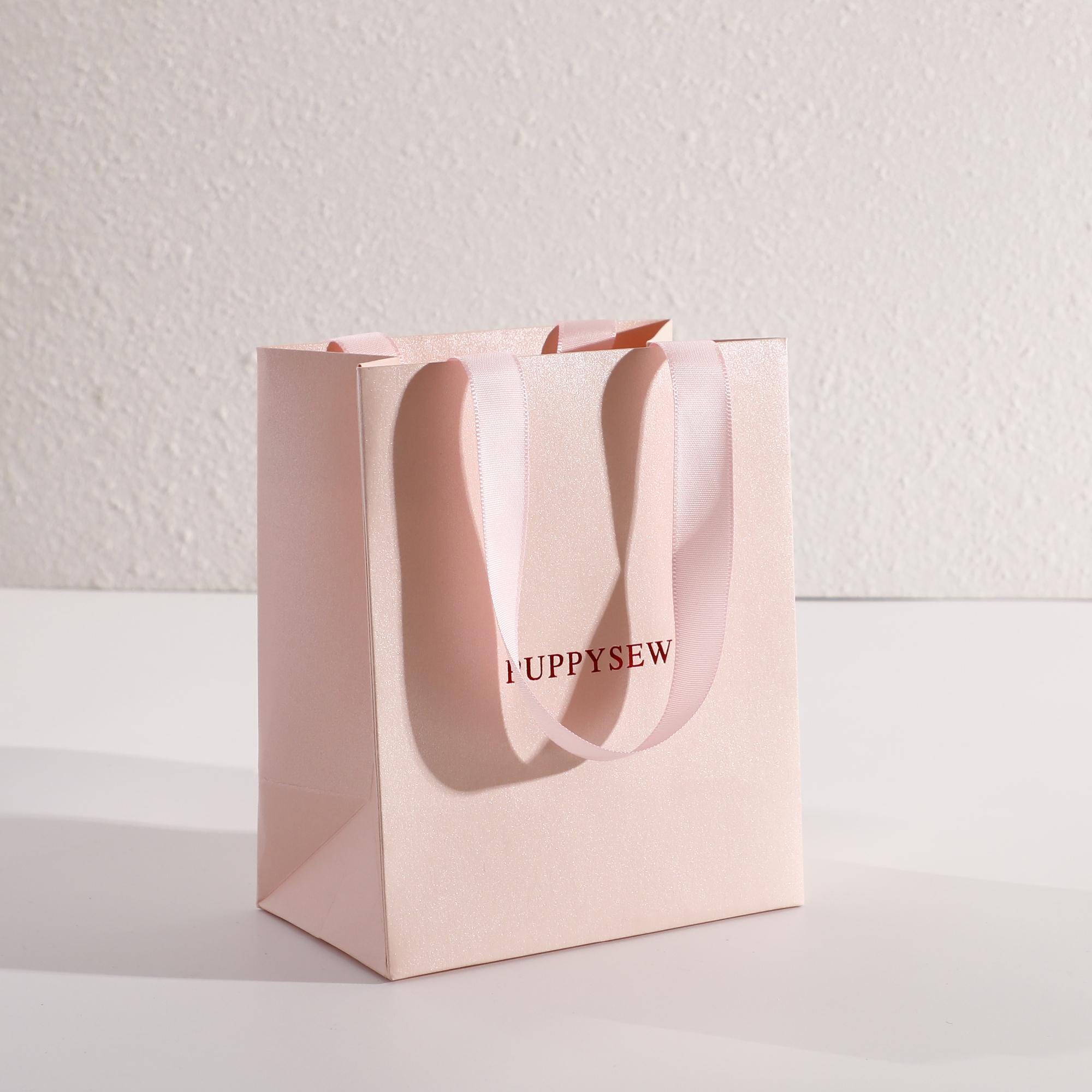 Customizable Pink Paper Gift Bag, Jewelry Packaging, Logo Options-zoom-9