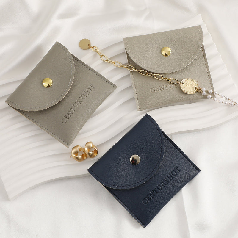 Custom Faux Leather Jewelry Bags with Logo, Personalized Gift Bags-zoom-
