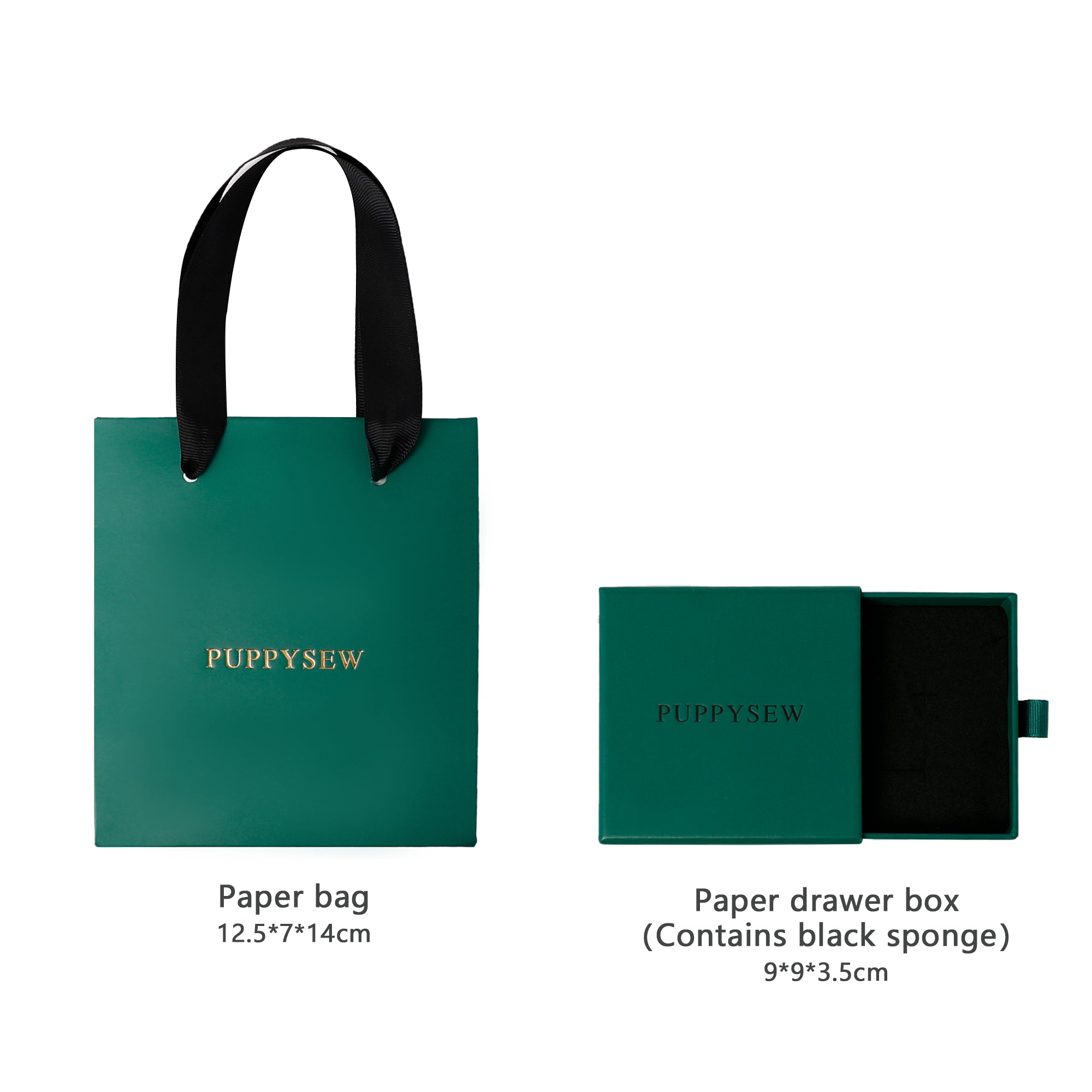 50 dark green custom logo paper shopping bags, customized packaging-zoom-8