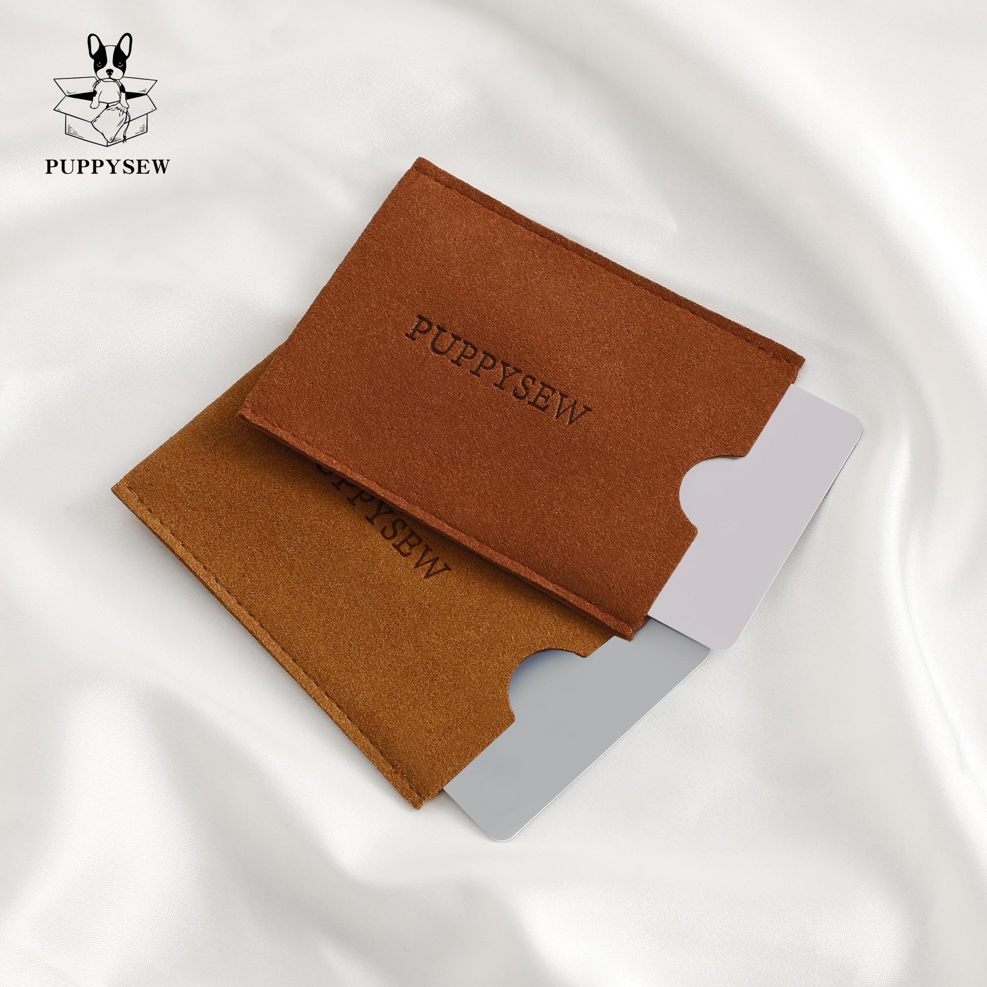 Personalized Microfiber Card Holder, Embossed Logo (50pcs)-4