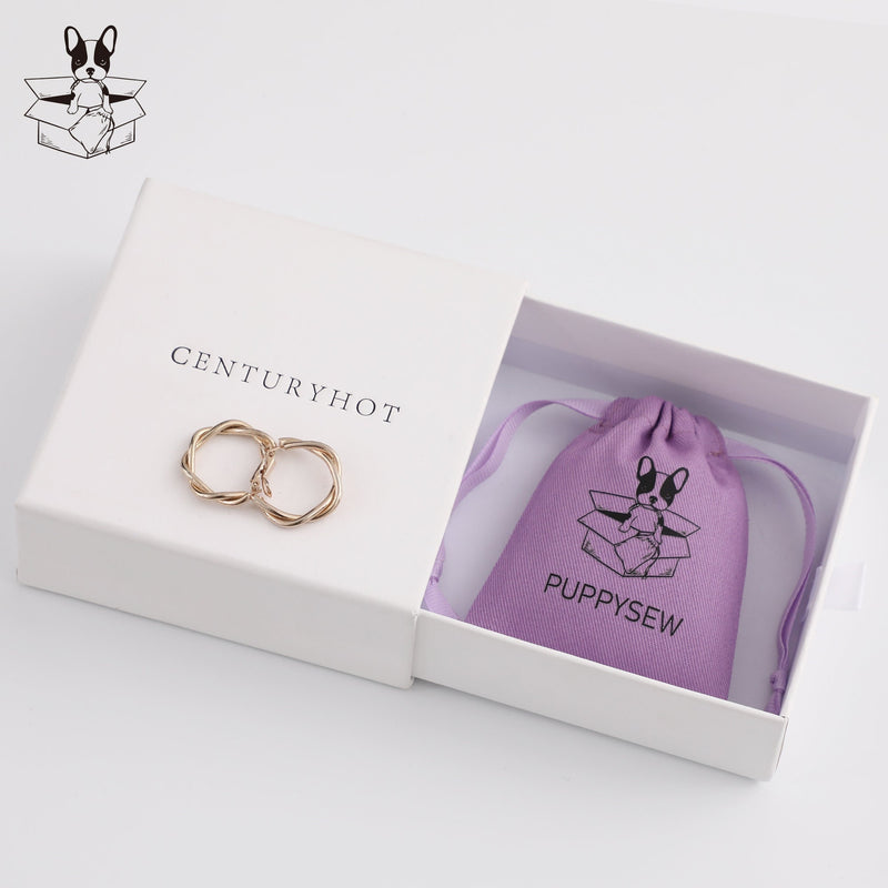 Purple Cotton Drawstring Pouch, Personalized Logo, Jewelry Packaging-zoom-