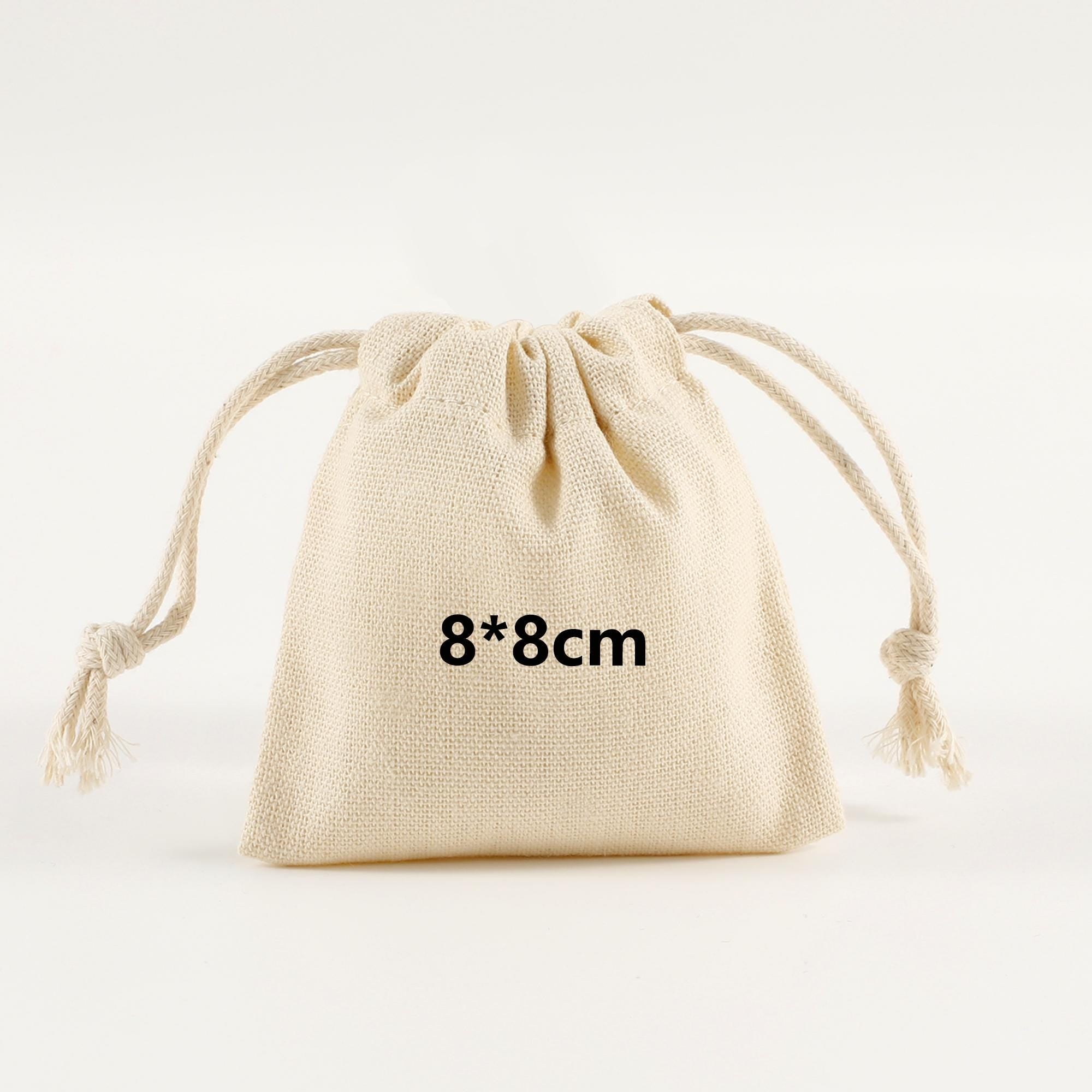 100 Custom Cotton Canvas Drawstring Bags: Logo Jewelry Packaging-zoom-10