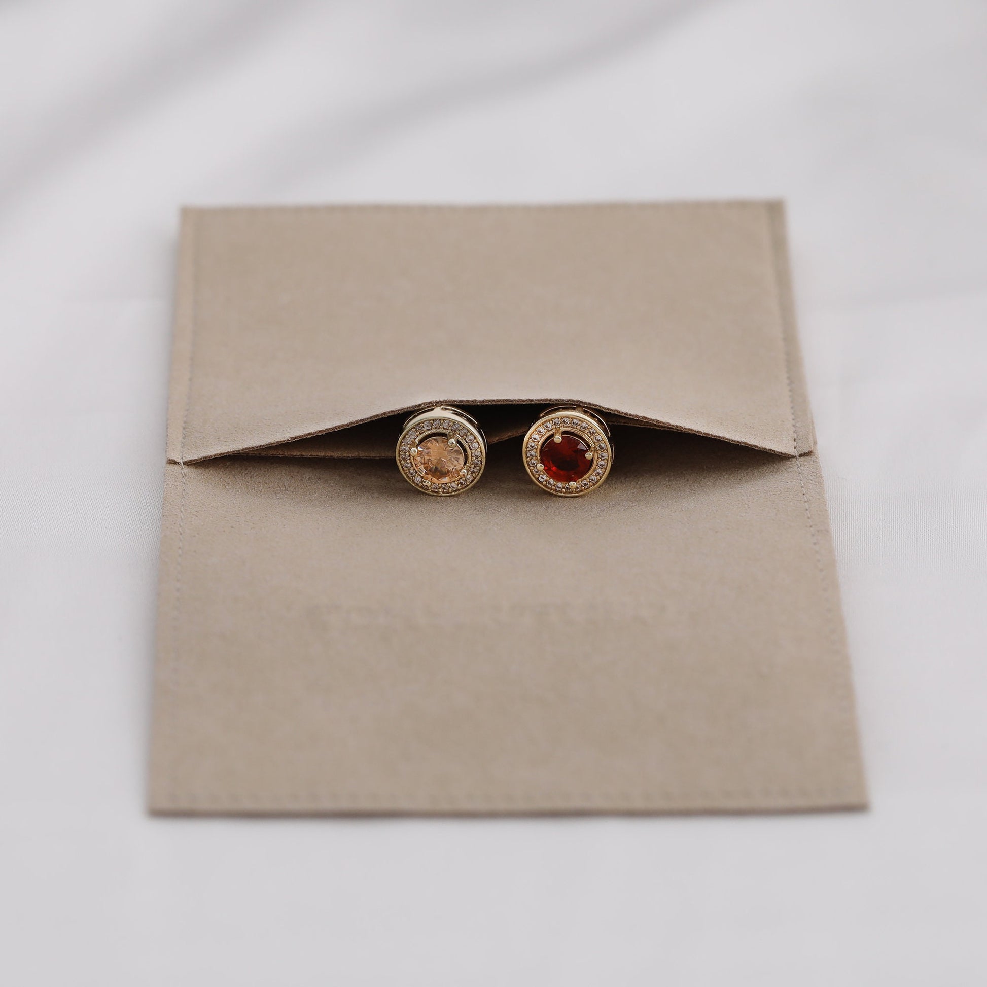 Custom Logo Microfiber Jewelry Bag, Sand Color Envelope Pouch-7