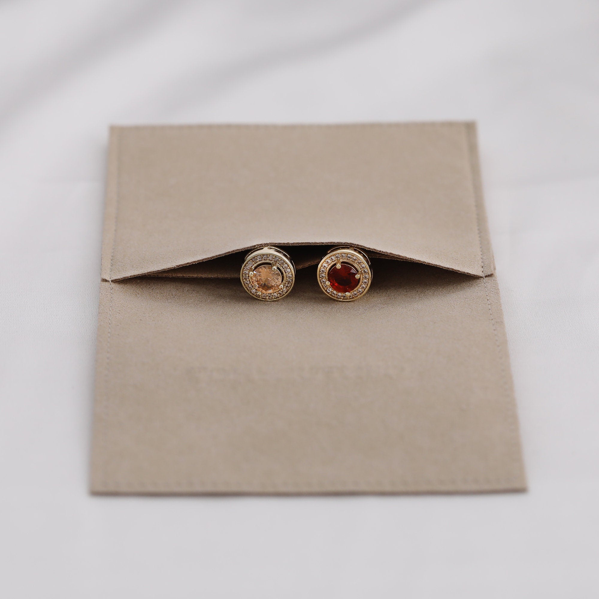 Custom Logo Microfiber Jewelry Bag, Sand Color Envelope Pouch-zoom-7