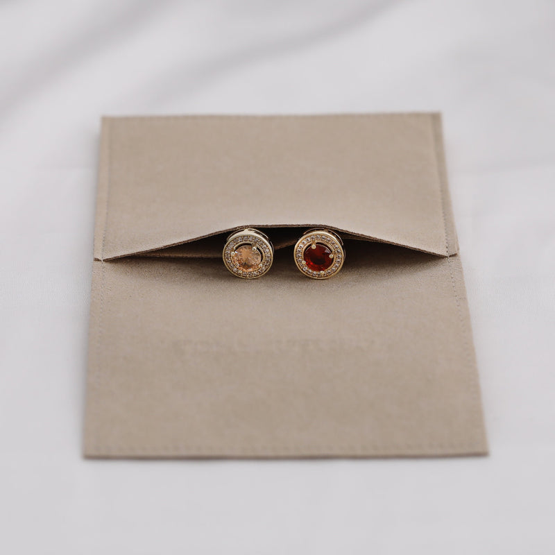 Custom Logo Microfiber Jewelry Bag, Sand Color Envelope Pouch-zoom-