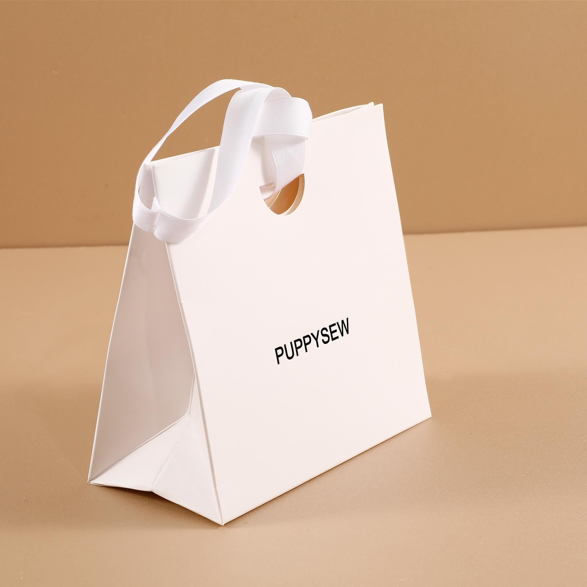 Custom Kraft Paper Gift Bags with Logo & Ribbon – Thick Texture Packaging-zoom-9