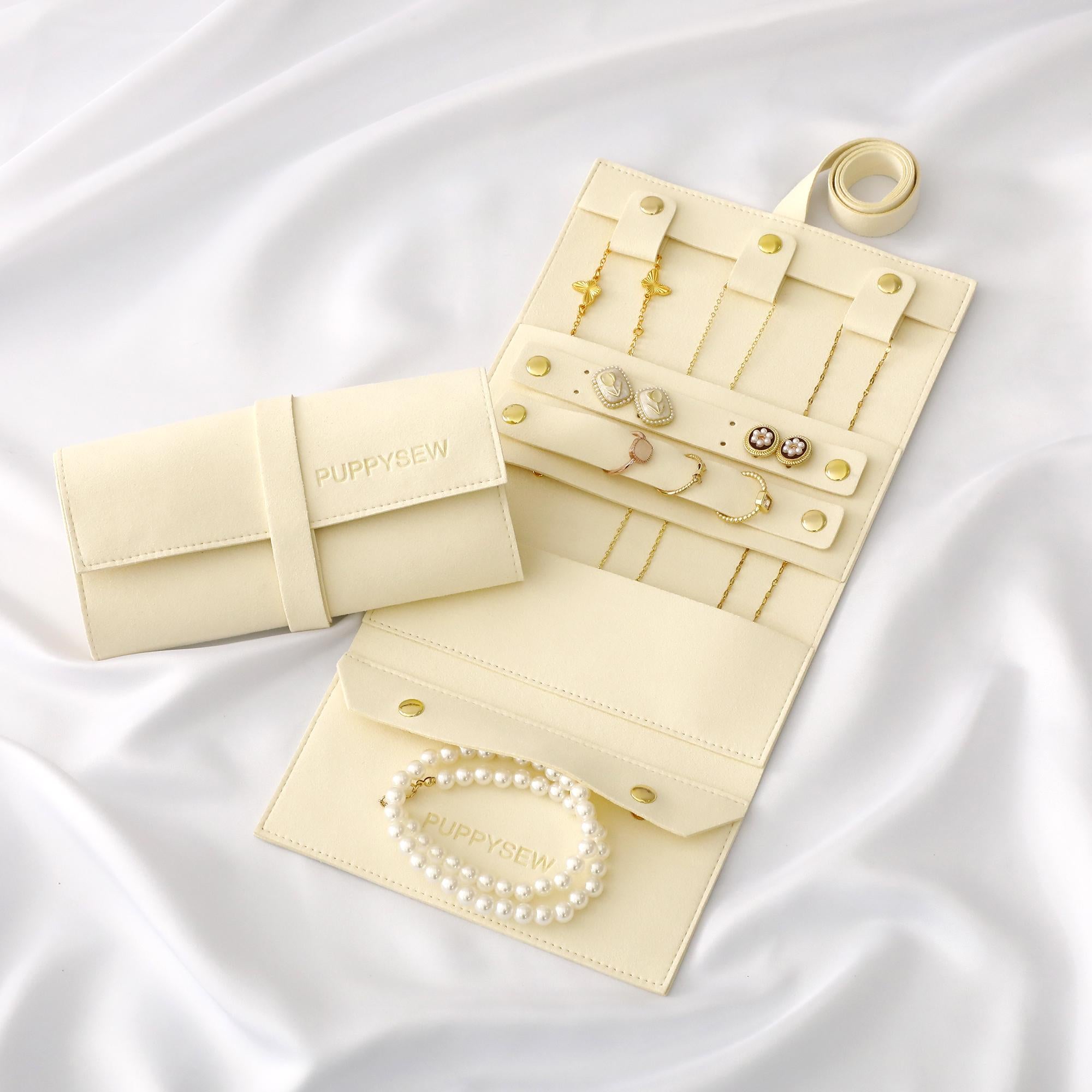 Travel Jewelry Roll Organizer – Microfiber Roll-Up Bag-zoom-7