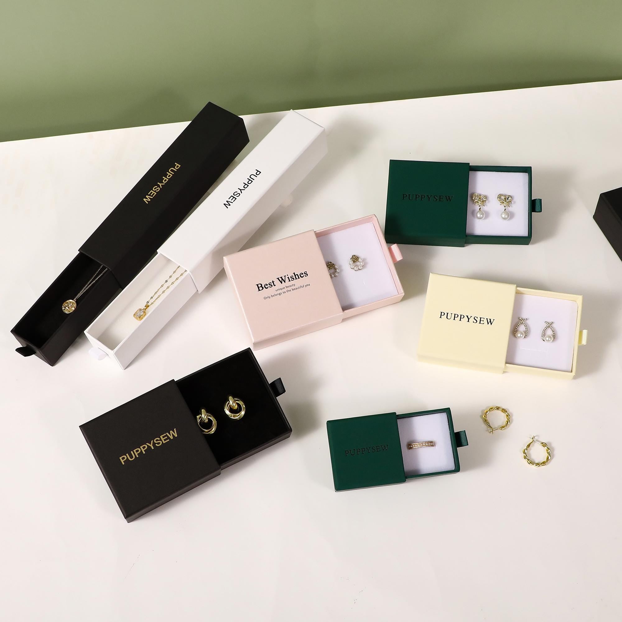 Customizable Velvet Jewelry Box – Personalized Ring, Necklace, Bracelet Gift Box-zoom-10