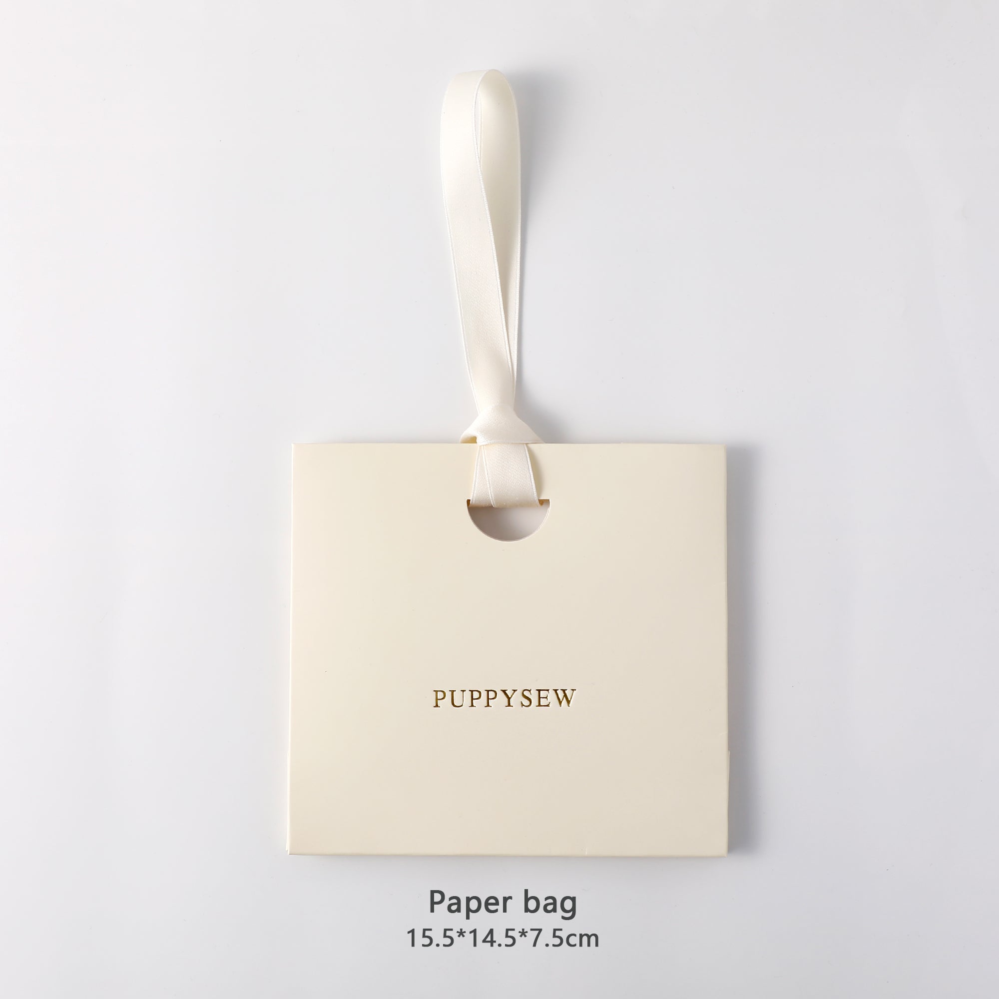 Custom Beige Ribbon Paper Bags, Luxury Boutique Packaging, Personalized Logo-zoom-9
