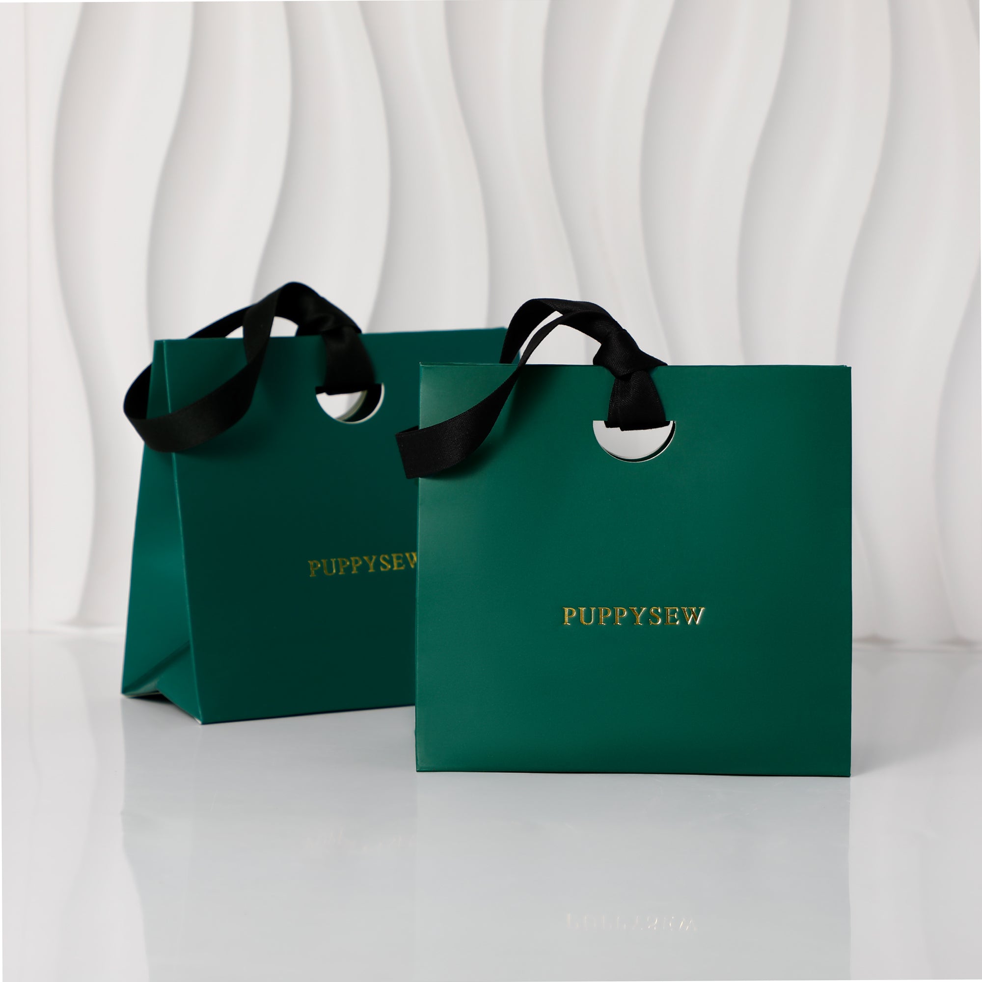 High-end satin ribbon paper bags, logo printing available, ideal for boutique packaging and wedding gifts.-zoom-7
