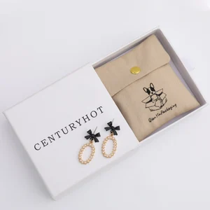50 Pcs Customized Cotton Canvas Jewelry Pouch, Personalized Logo-zoom-7