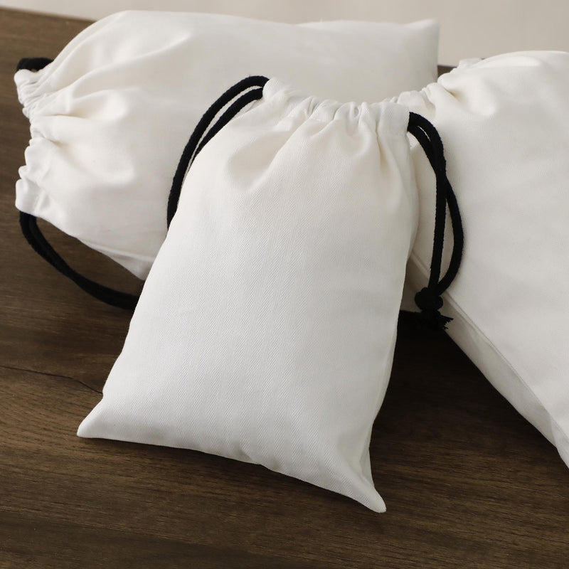 100 White Cotton Jewelry Bags – Custom Logo Gift Packaging-zoom-