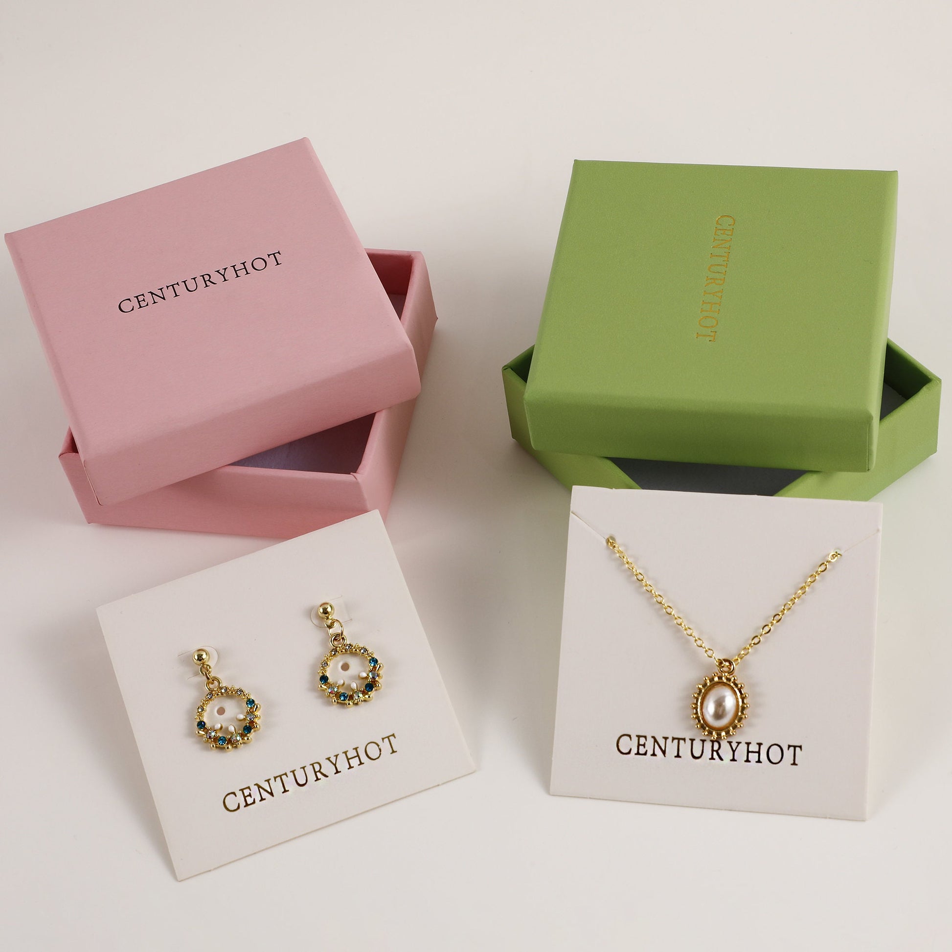 Custom Logo Jewelry Box, Chic Ring/Necklace Gift Box-7